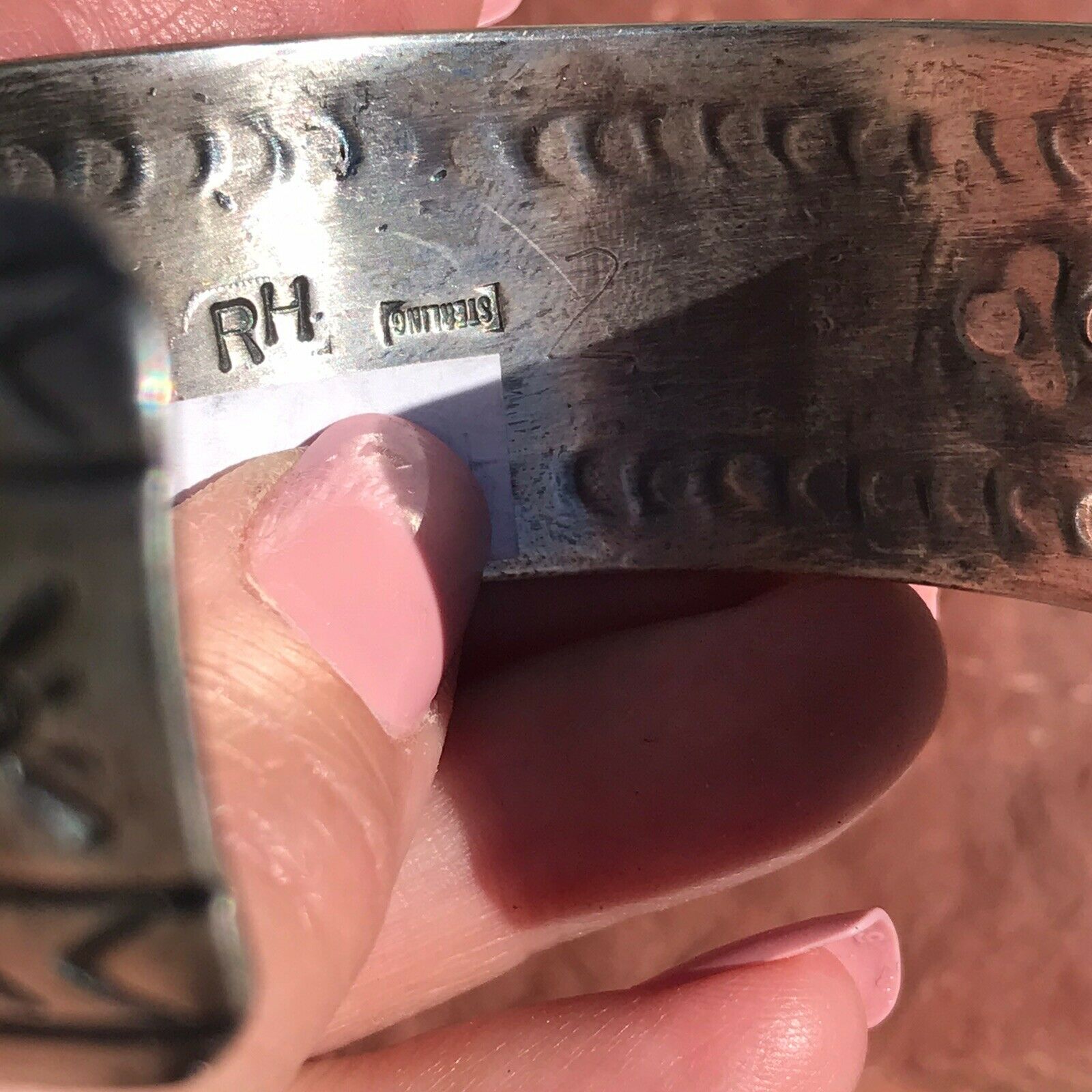 Handcrafted Golden Hill Turquoise & Sterling Silver Cuff /