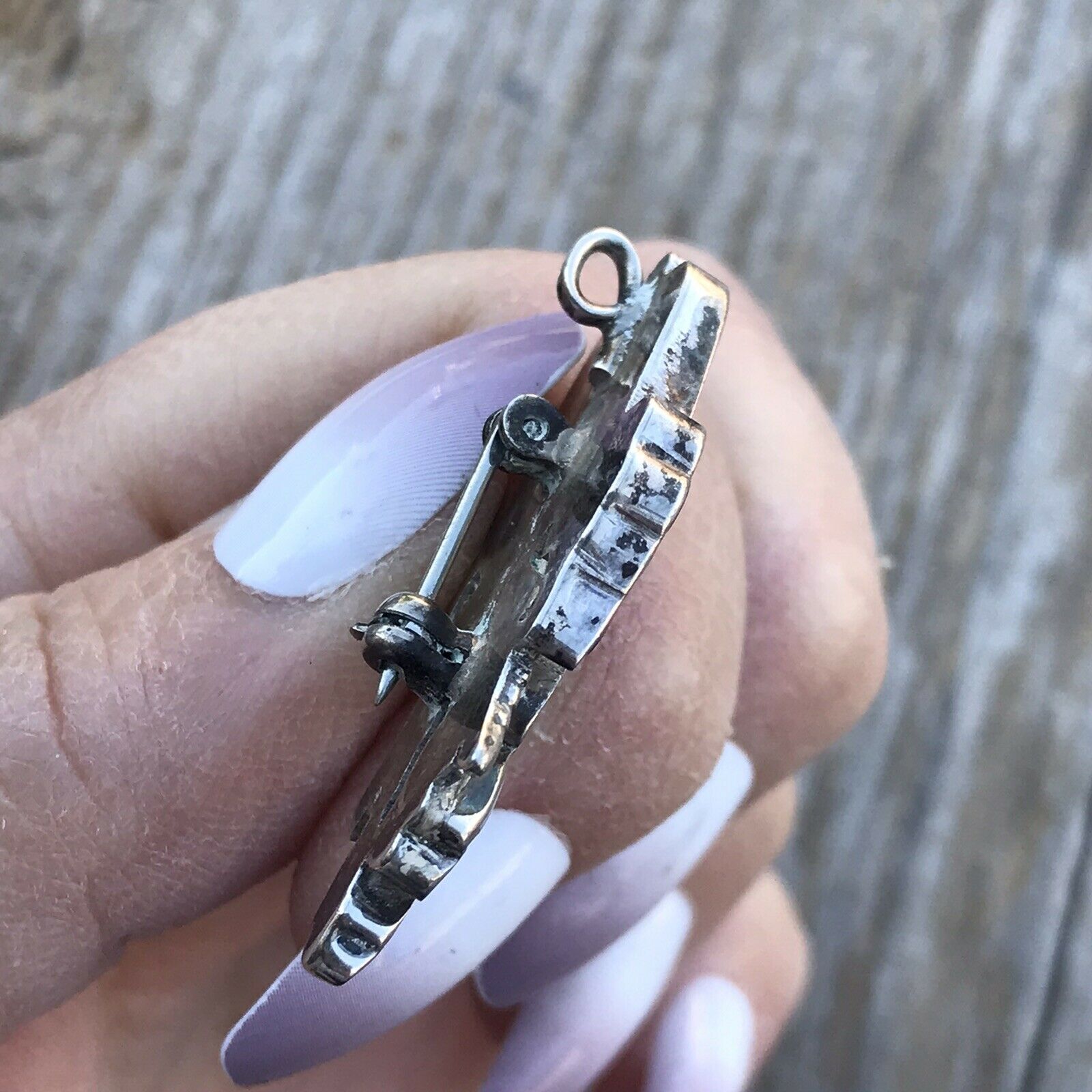 Handcrafted Vintage Sterling Silver & Multi Stone Kachina Dancer Pendant/ Pin