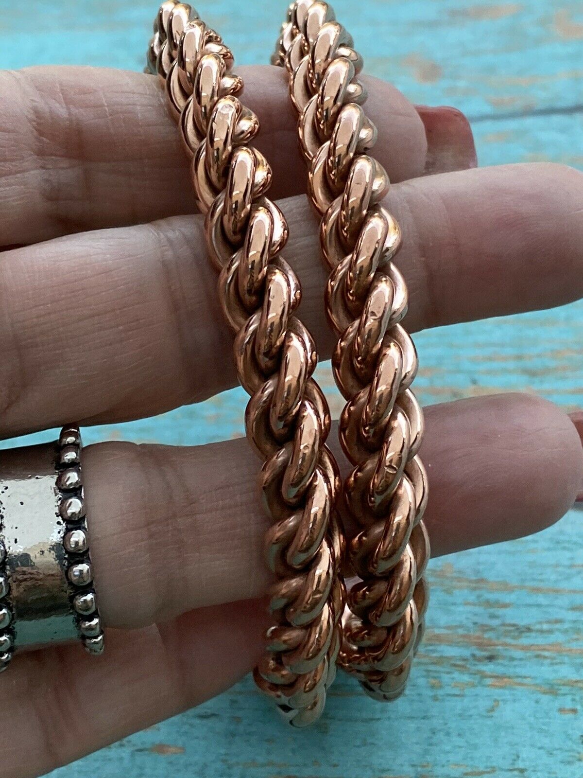 Handcrafted Copper Hand Twisted Bracelet Cuff
