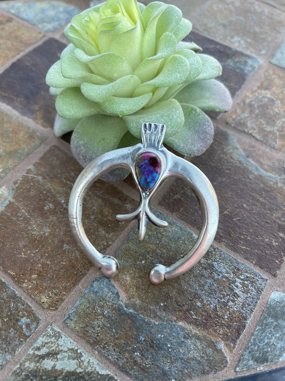 Handcrafted Handmade Sterling Silver Pink Dream Mojave Naja Pendant