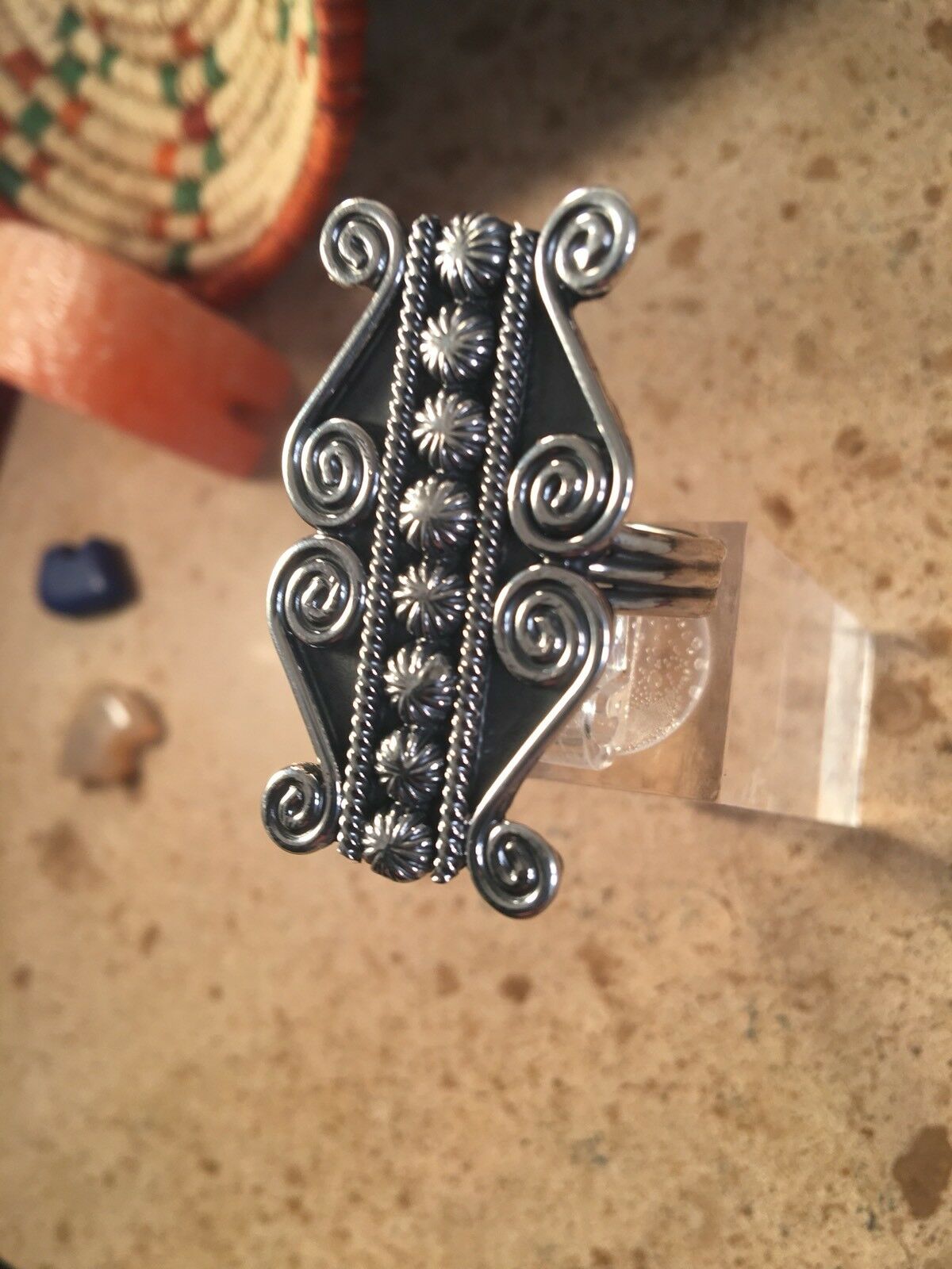 Handcrafted Lorenzo James Sterling Silver Ring Size 8.5