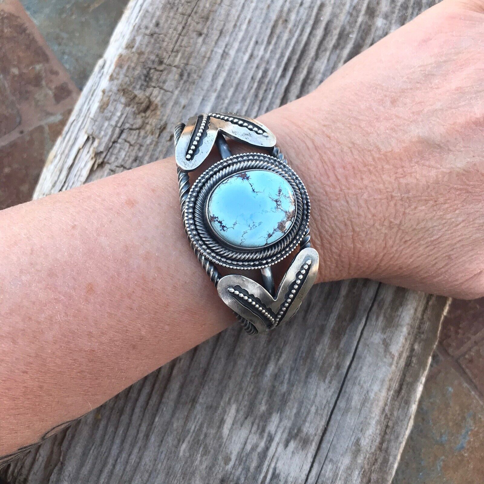 Golden Hill Turquoise Sterling Silver Cuff