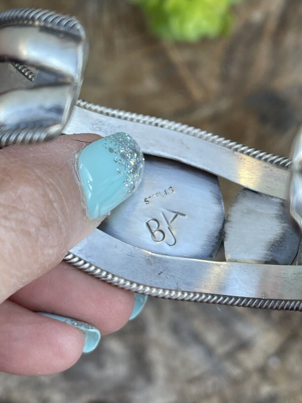 Navajo Sterling Sonoran Gold & Golden Hills Turquoise Cuff Bracelet Signed /