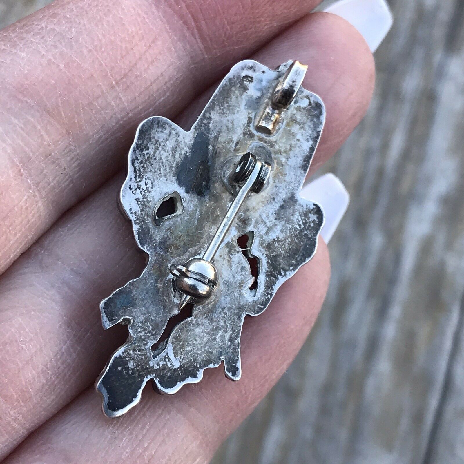 Handcrafted Vintage Sterling Silver & Multi Stone Kachina Dancer Pendant/ Pin