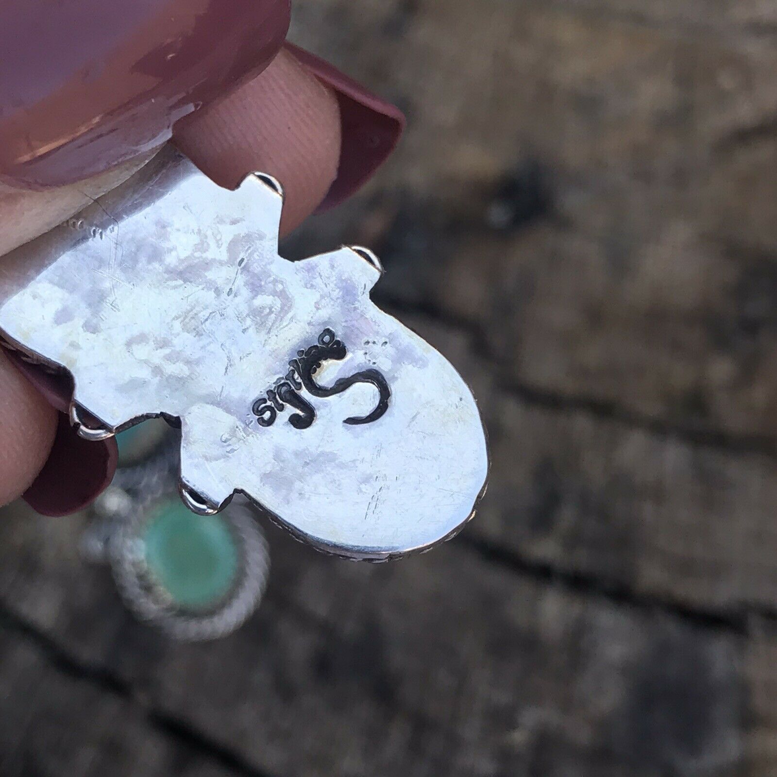 Handcrafted Mixed Turquoise & Sterling Silver Dangles Signed