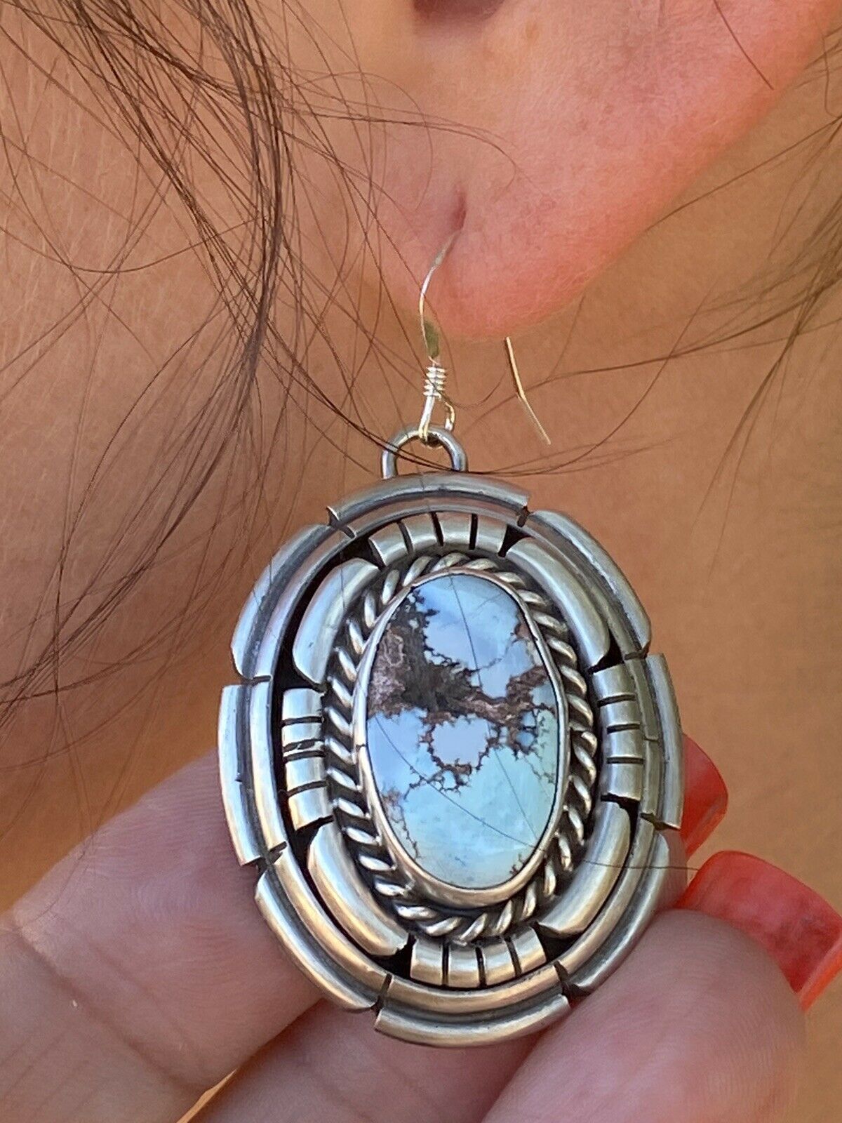 Handcrafted Golden Hills Turquoise & Sterling Silver Necklace Set by Larry Kaye