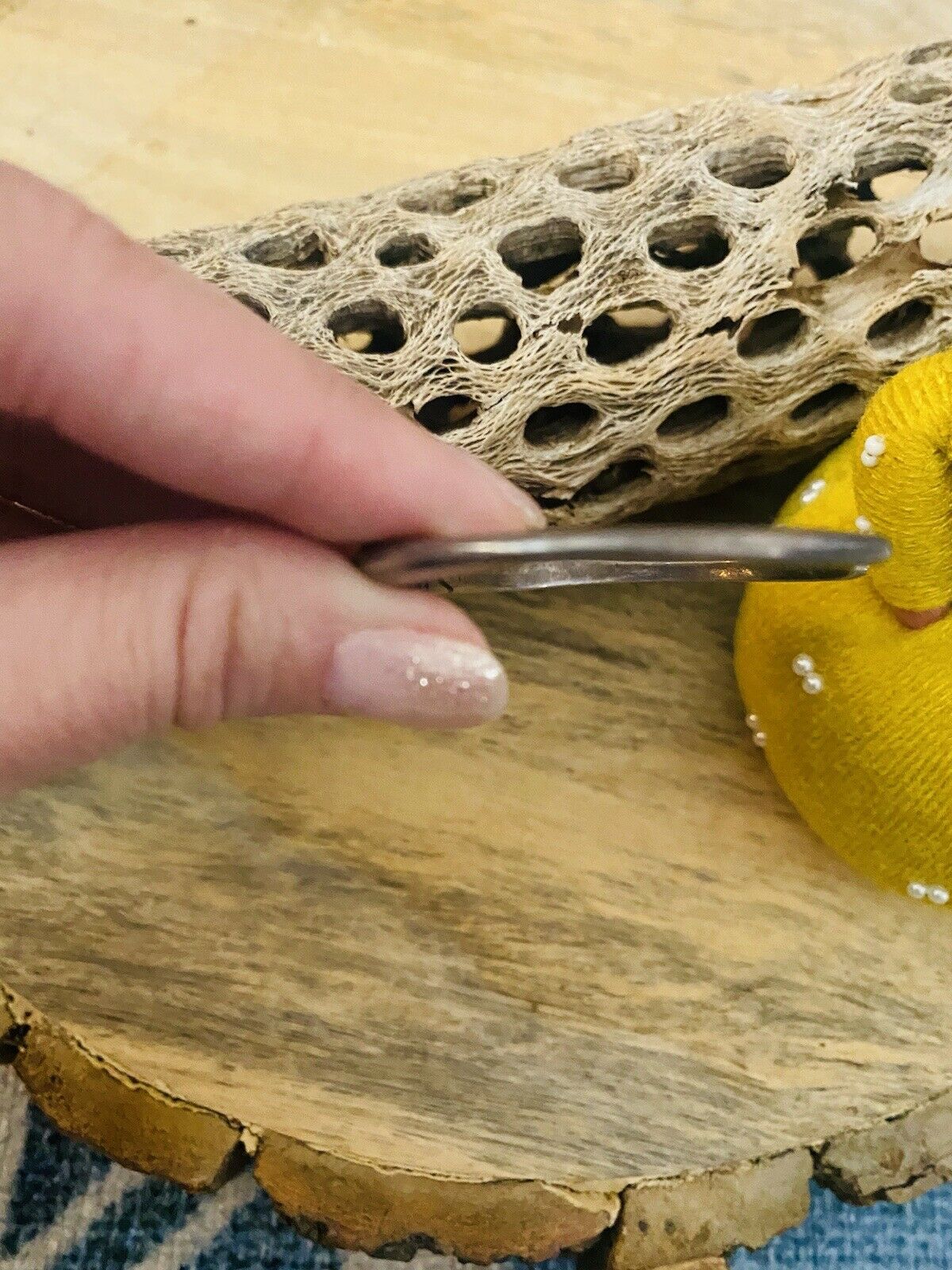 Handcrafted Vintage Turquoise & Sterling Silver Inlay Cuff Bracelet