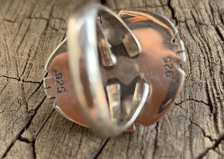 Handcrafted Kingmen Turquoise & Sterling Silver Wave Ring