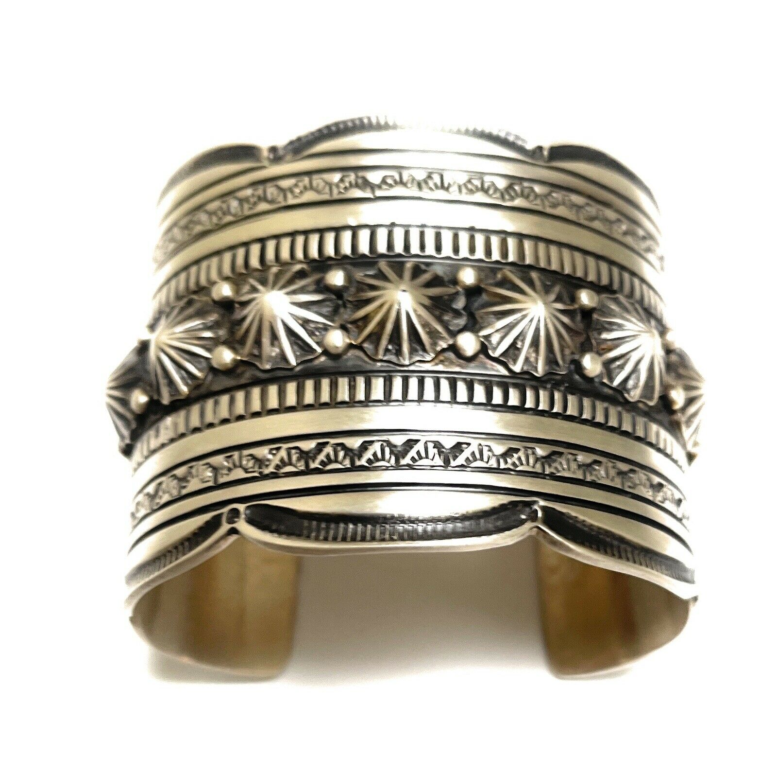 Handcrafted Tribal Power Sterling Silver Cuff Bracelet