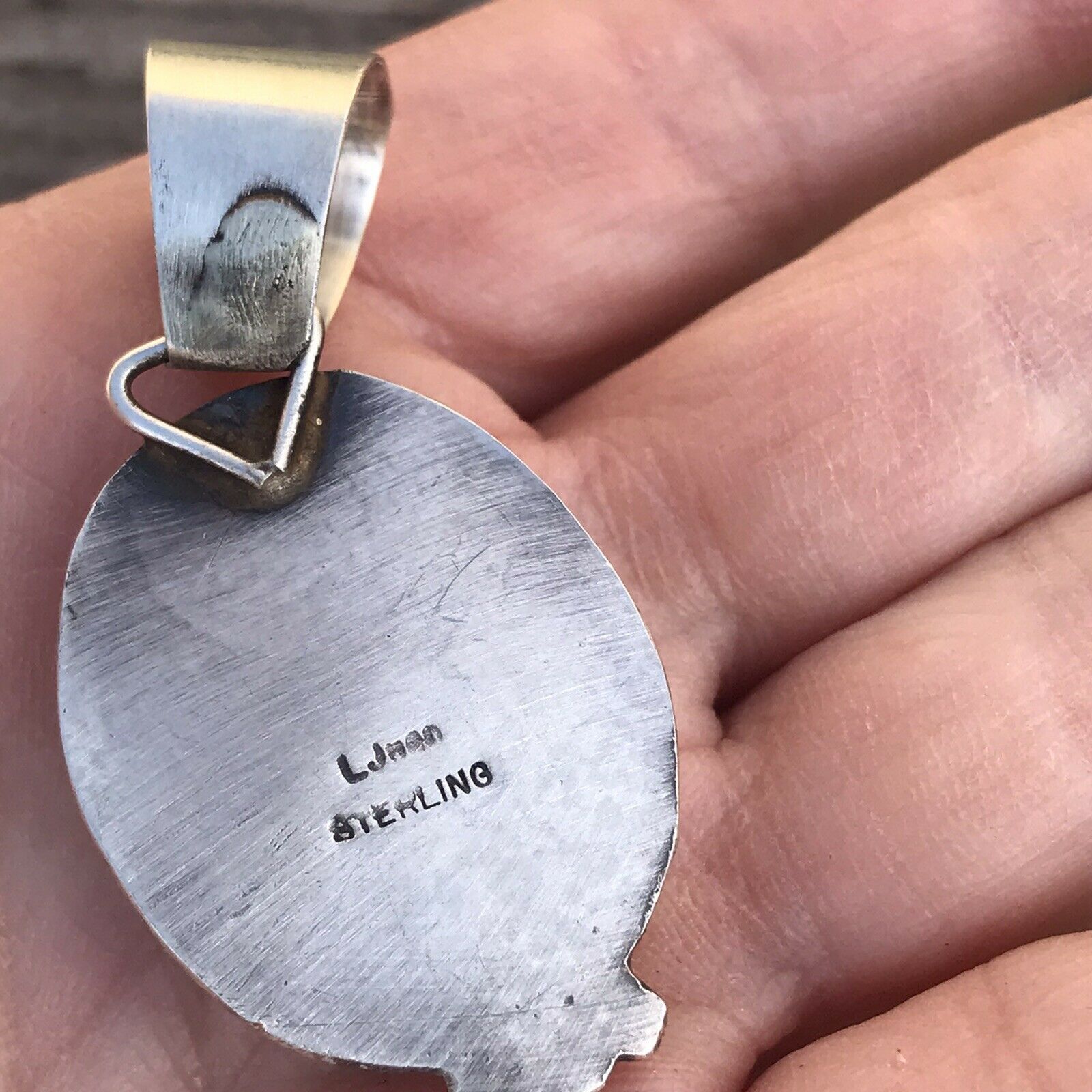 Navajo Turquoise Sterling Silver Pendant