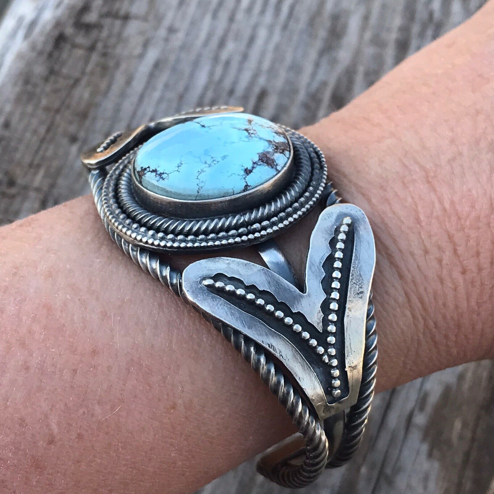 Golden Hill Turquoise Sterling Silver Cuff