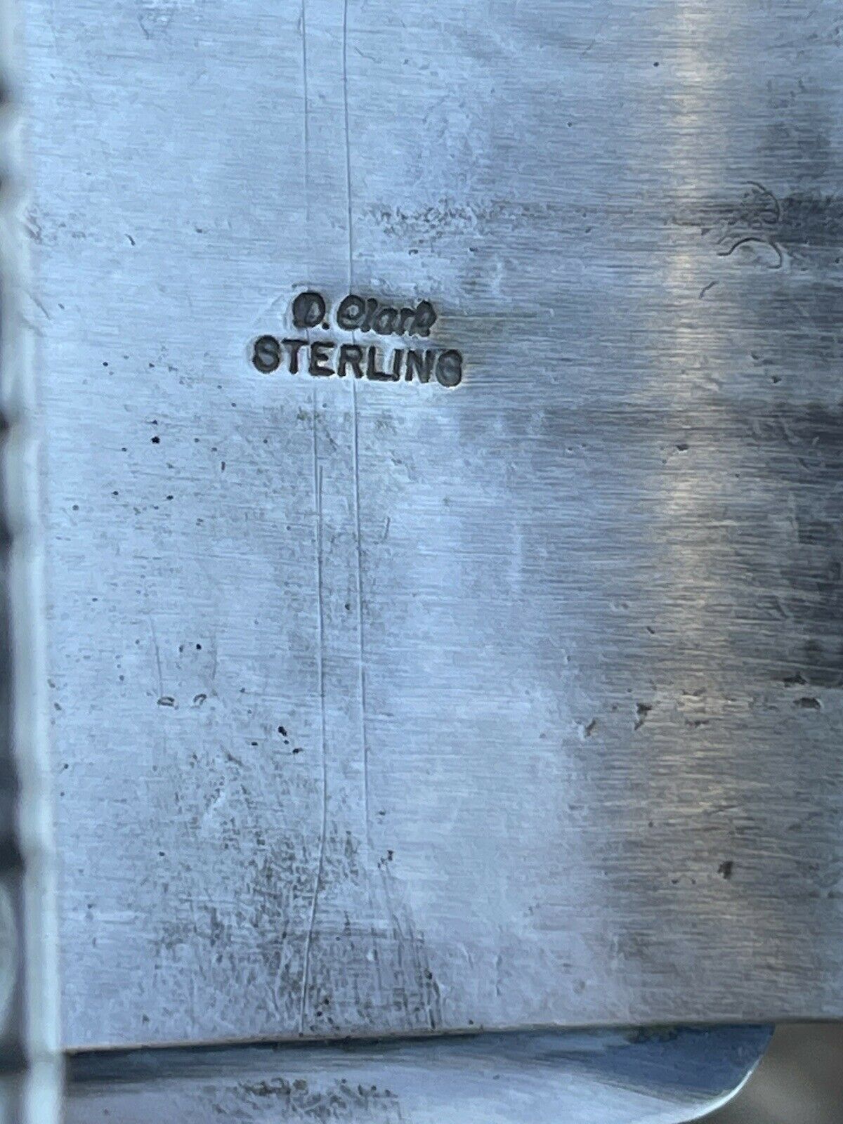 Handcrafted Sterling Silver & Number 8 Turquoise Signed Cuff Signed