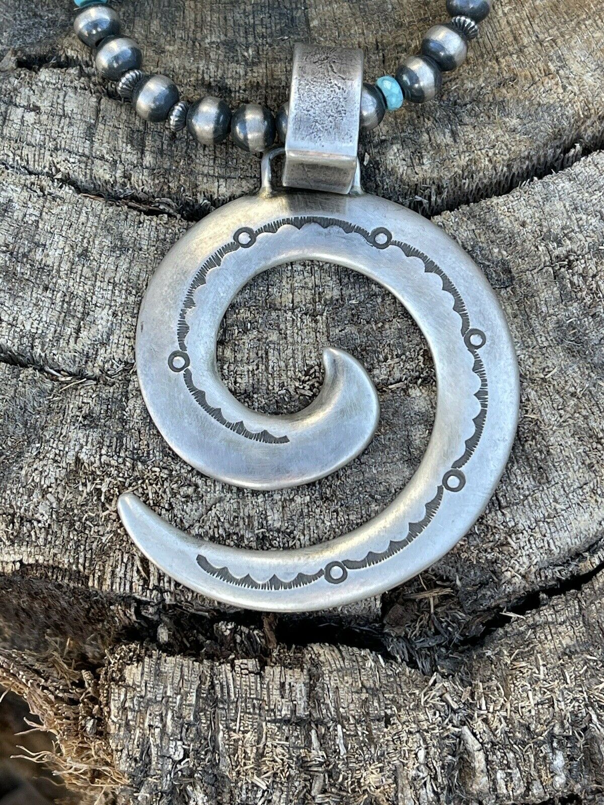 Handcrafted Sterling Silver Spiral of Evolution Pendant