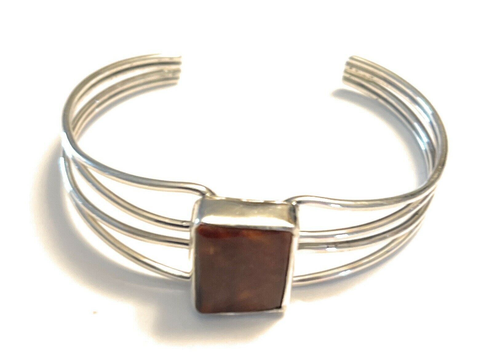 Handcrafted Spiny Sterling Silver Bracelet Loop Cuff Stamped Begay
