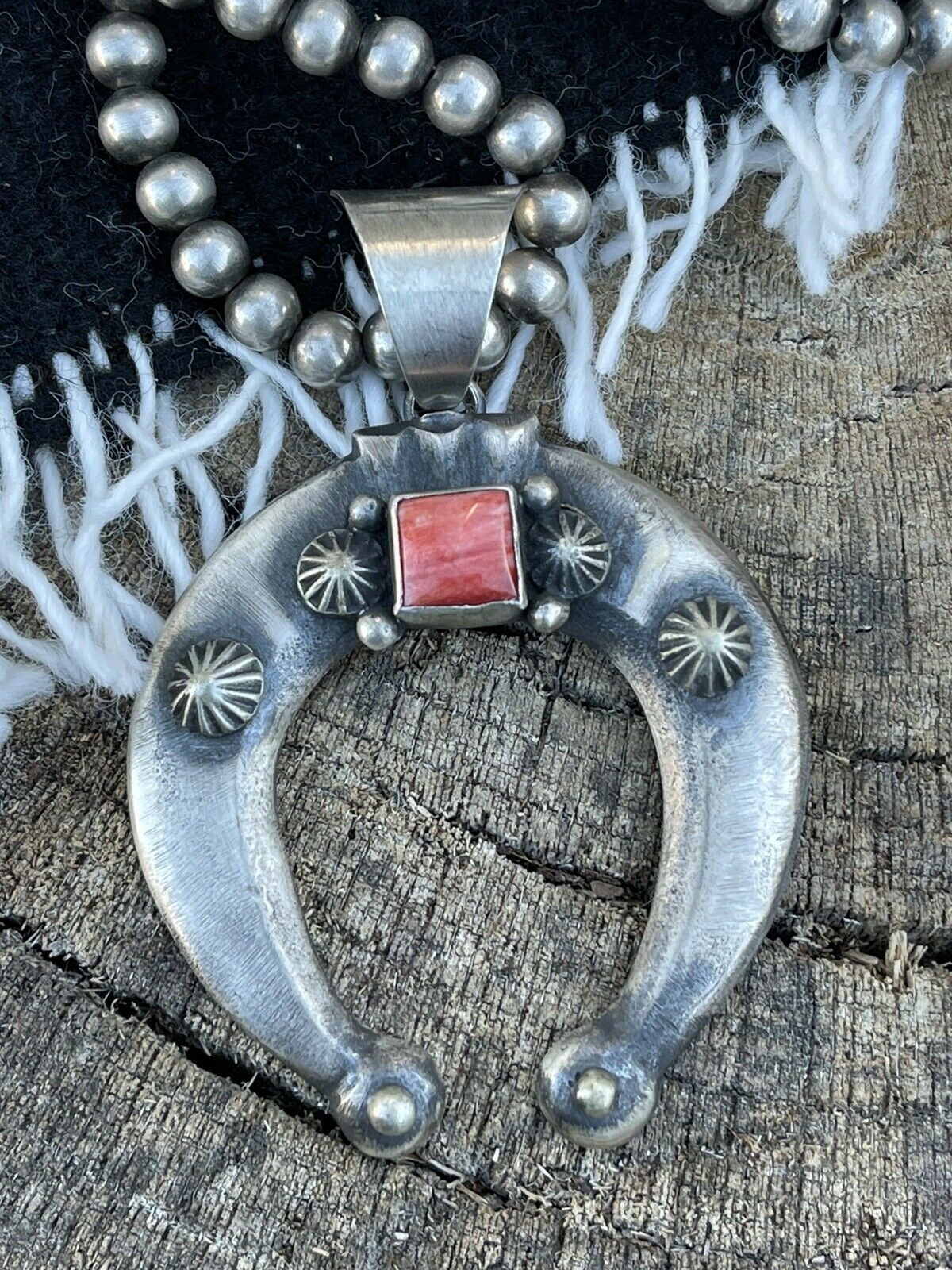 Handcrafted Sterling Silver Spiny Naja Pendant Signed By Chimney Butte