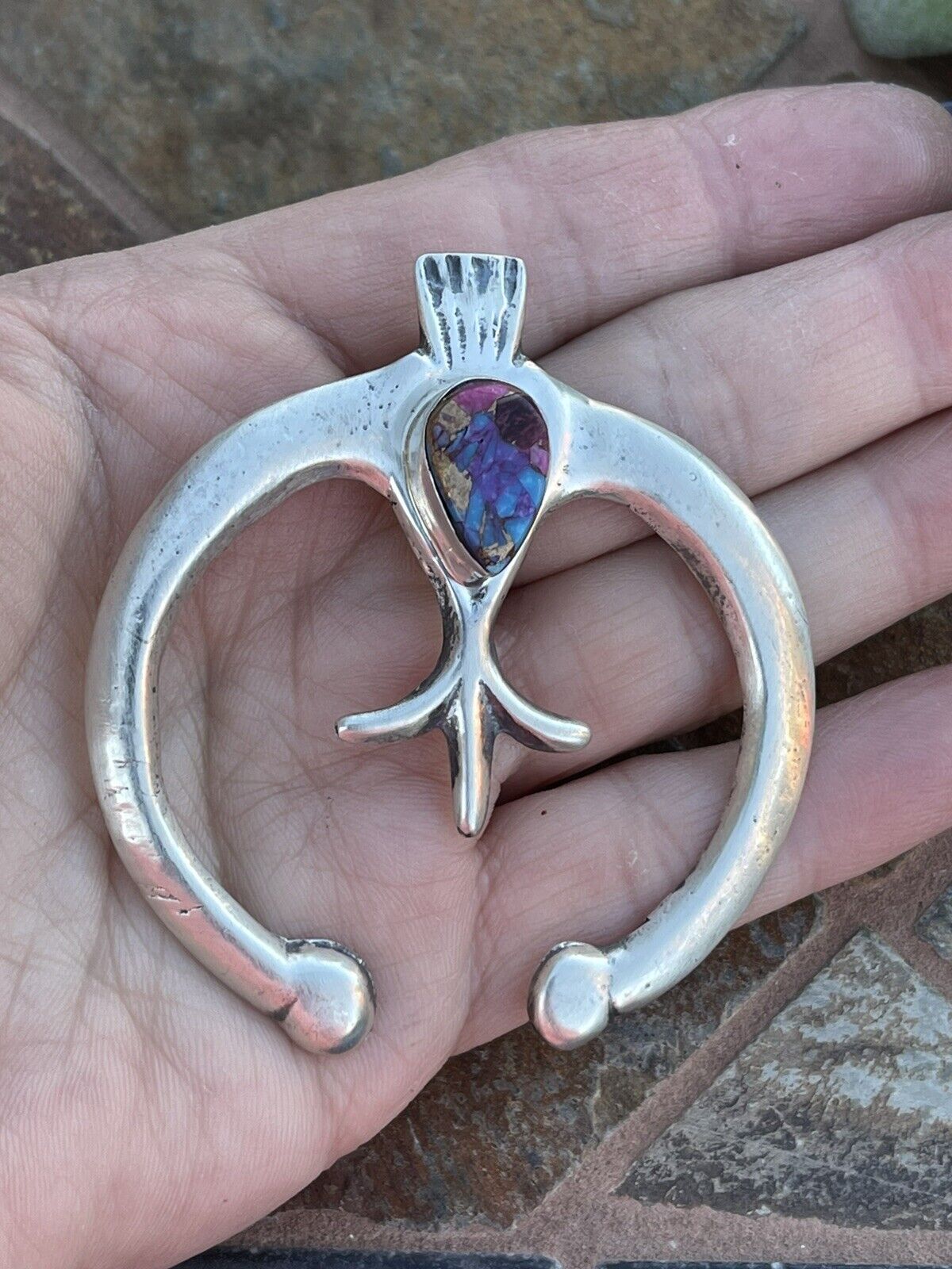 Handcrafted Handmade Sterling Silver Pink Dream Mojave Naja Pendant