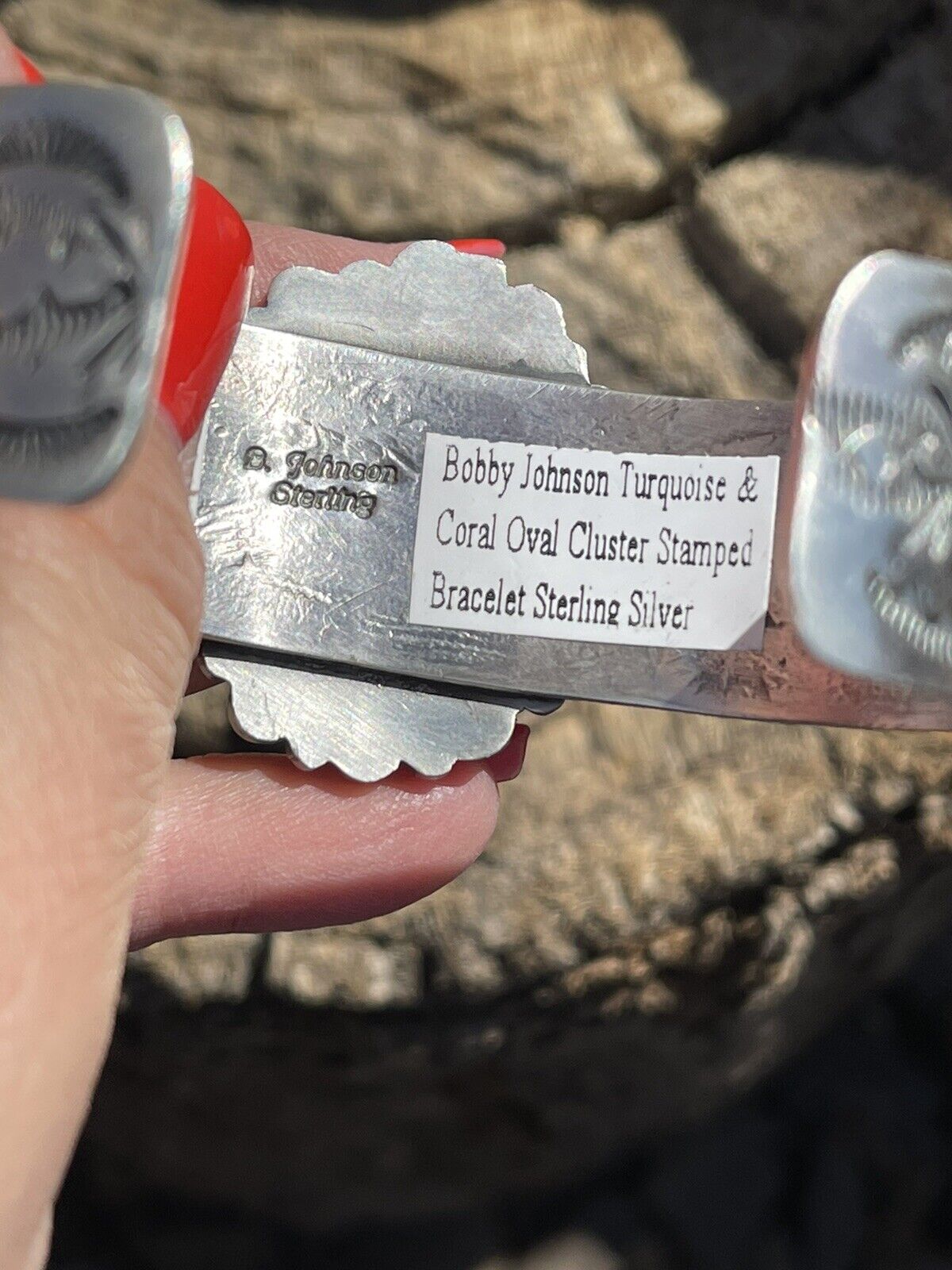 Navajo Sterling Kingman Web Turquoise & Red Coral Taos Bracelet Cuff by Bobby Johnson /