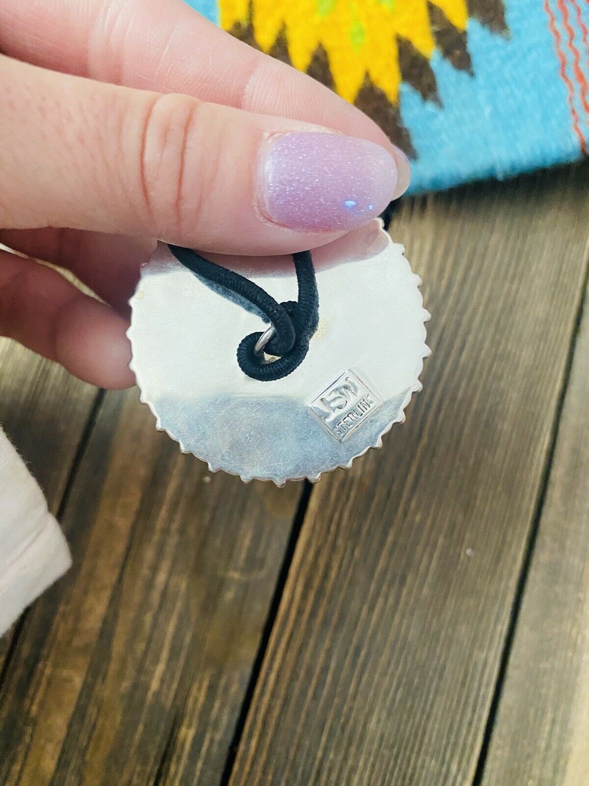 Handcrafted Sleeping Beauty Turquoise & Sterling Silver Cluster Hair Tie