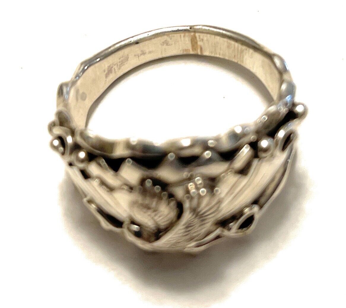 Handcrafted Sterling Silver Men’s Eagle Ring