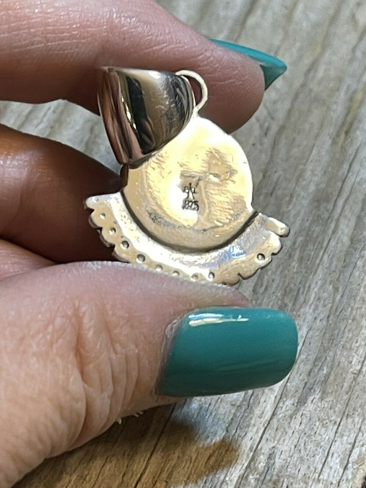 Handcrafted Pink Dream Mojave & Sterling Silver Fancy Fan Pendant