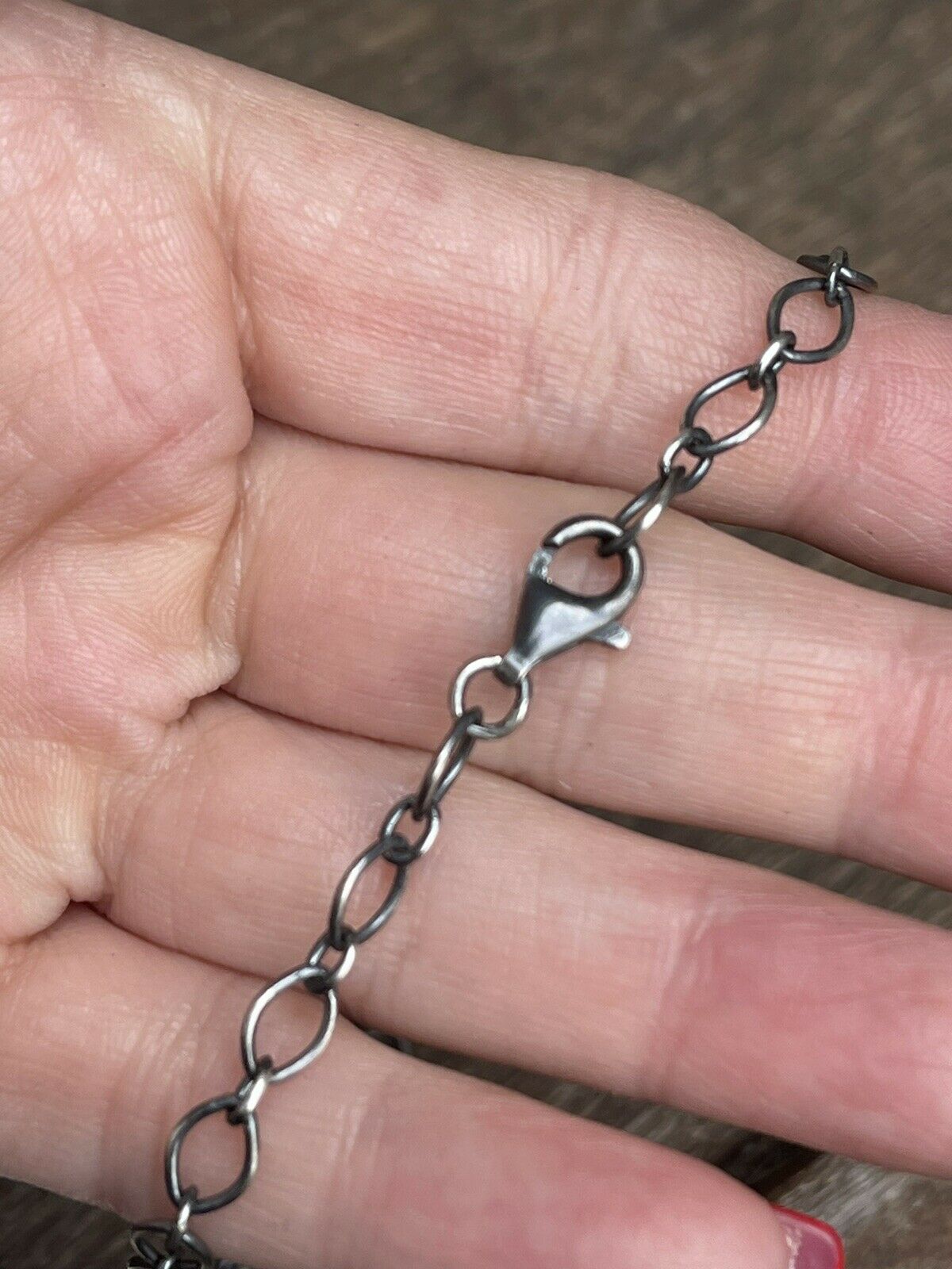 Handcrafted White Buffalo & Sterling Silver Circle Cluster Necklace Signed