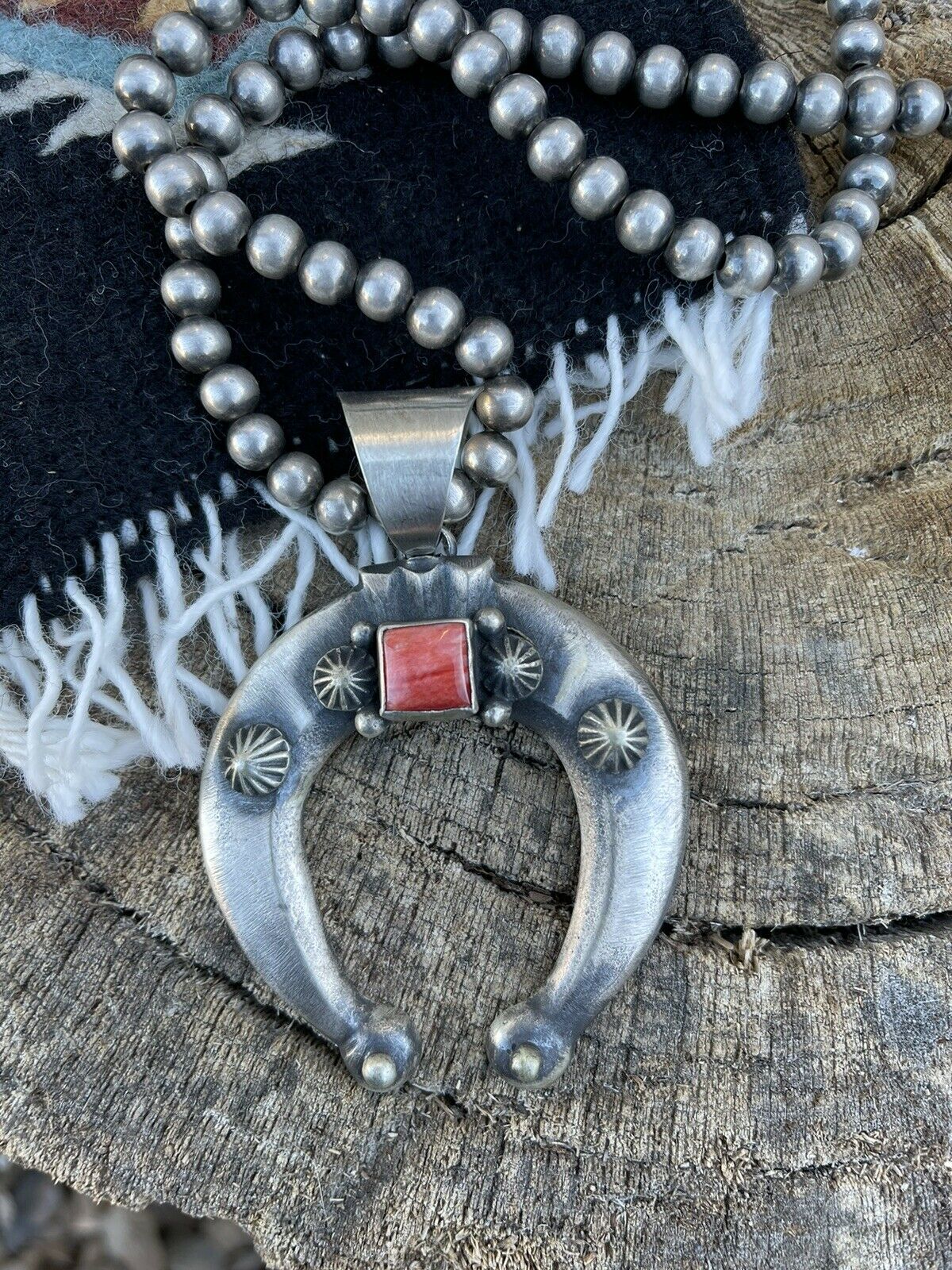 Handcrafted Sterling Silver Spiny Naja Pendant Signed By Chimney Butte