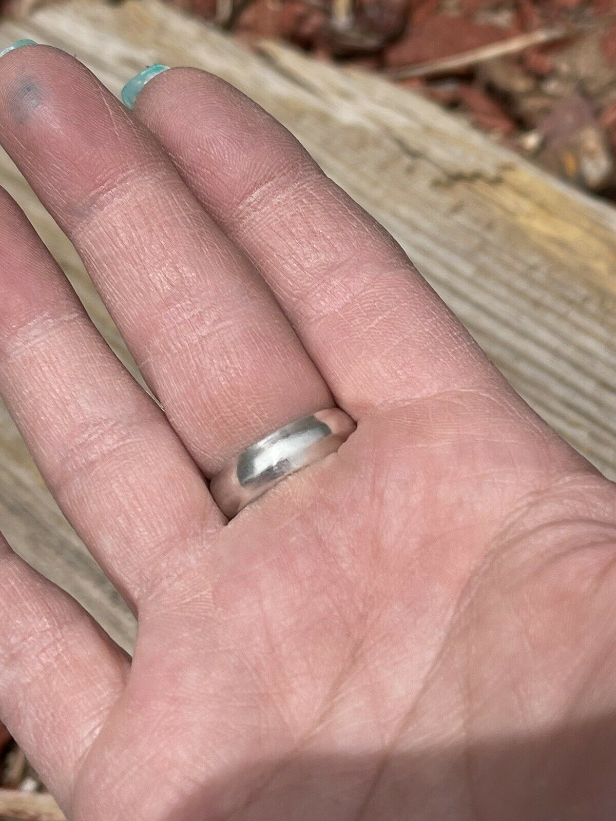 Handcrafted Purple Spiny & Sterling Silver Ring Size 6