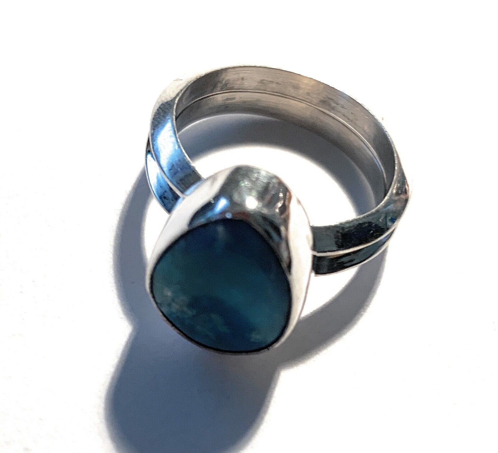Handcrafted Turquoise & Sterling Silver Matrix Ring