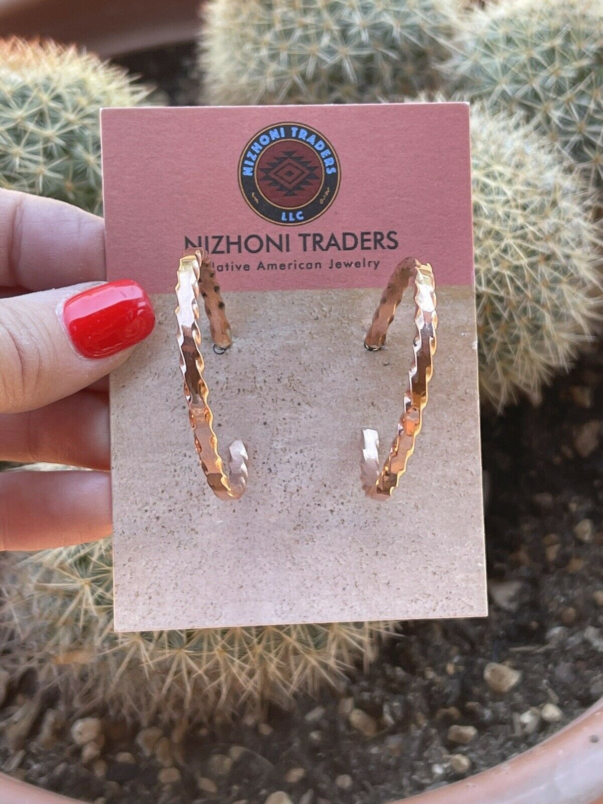 Handcrafted Copper Rope Style Hoop Earrings