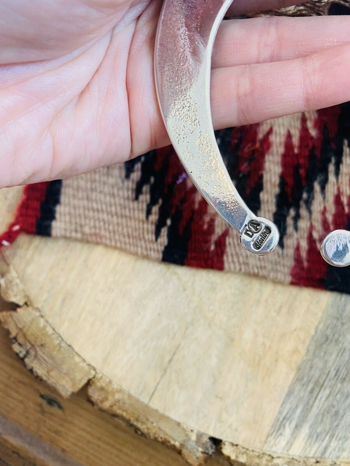 Handcrafted Sterling Silver & Kingman Turquoise Naja Pendant Signed