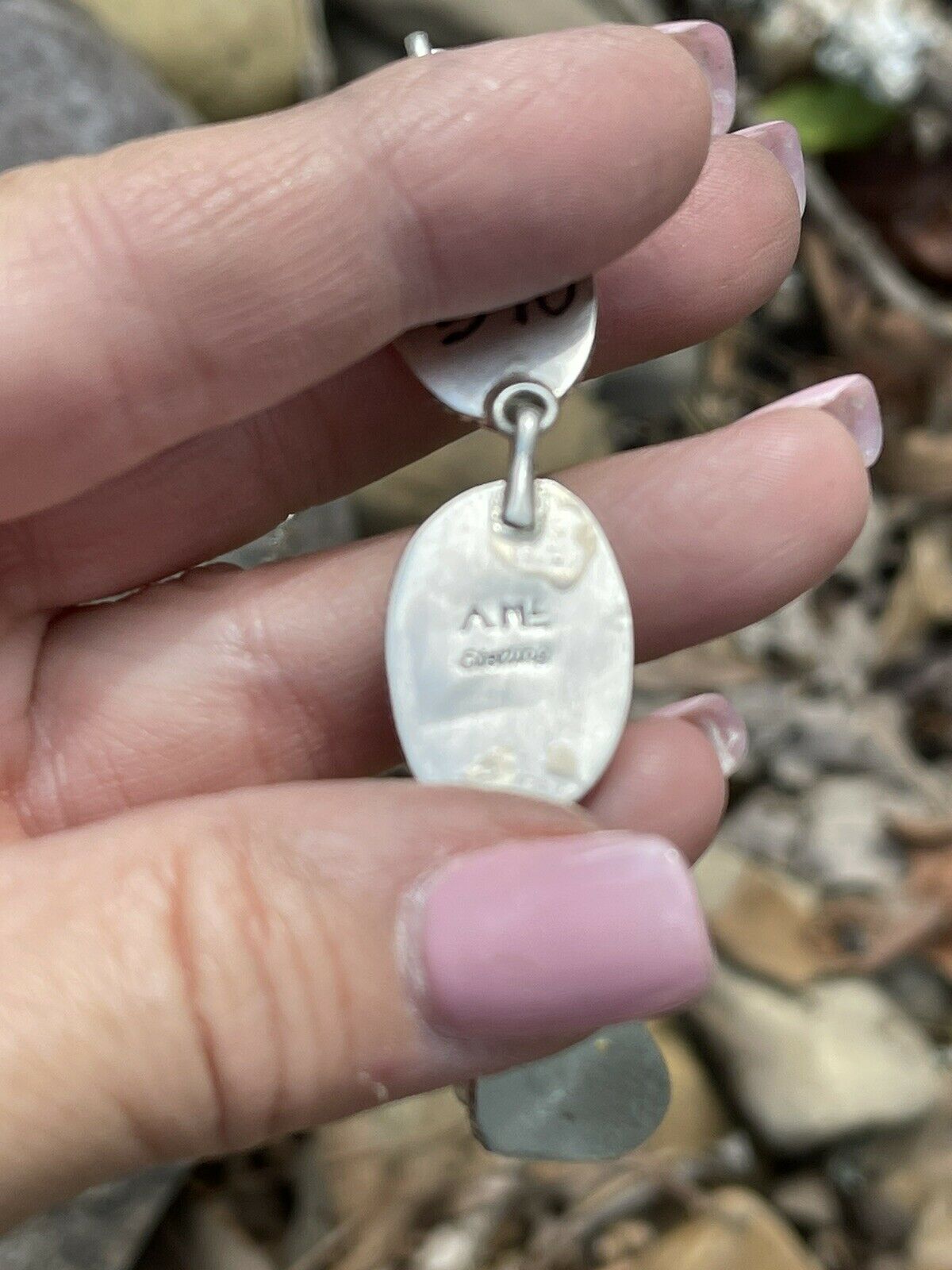 Handcrafted Spiny and Sterling 5 Stone Multi Shape Lariat Necklace