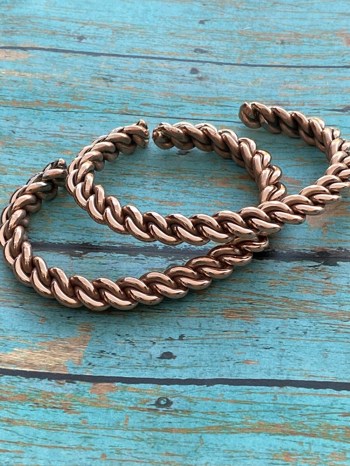 Handcrafted Copper Hand Twisted Bracelet Cuff