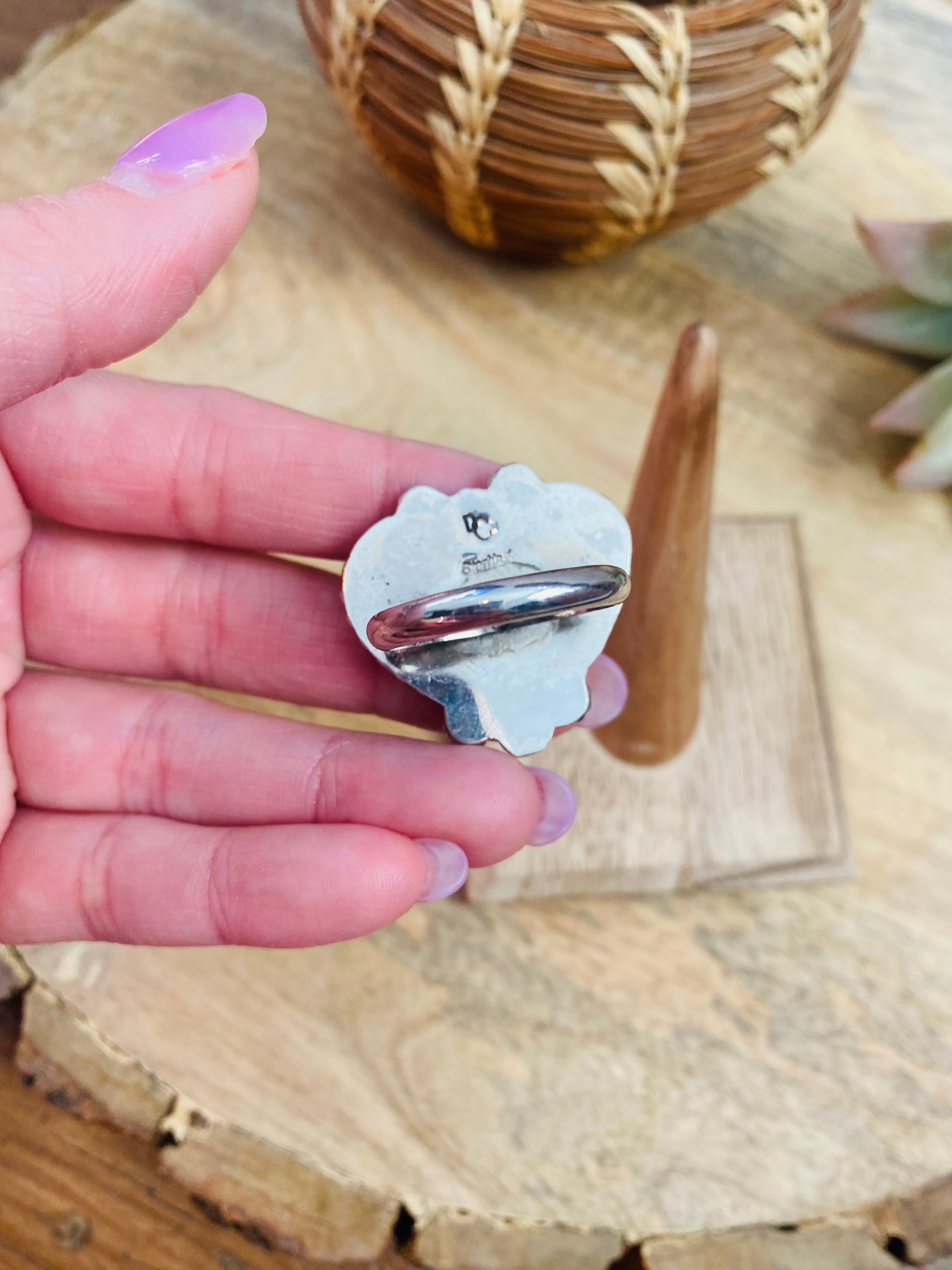 Handcrafted Sterling Silver & Wild Horse Heart Ring Size 11.5