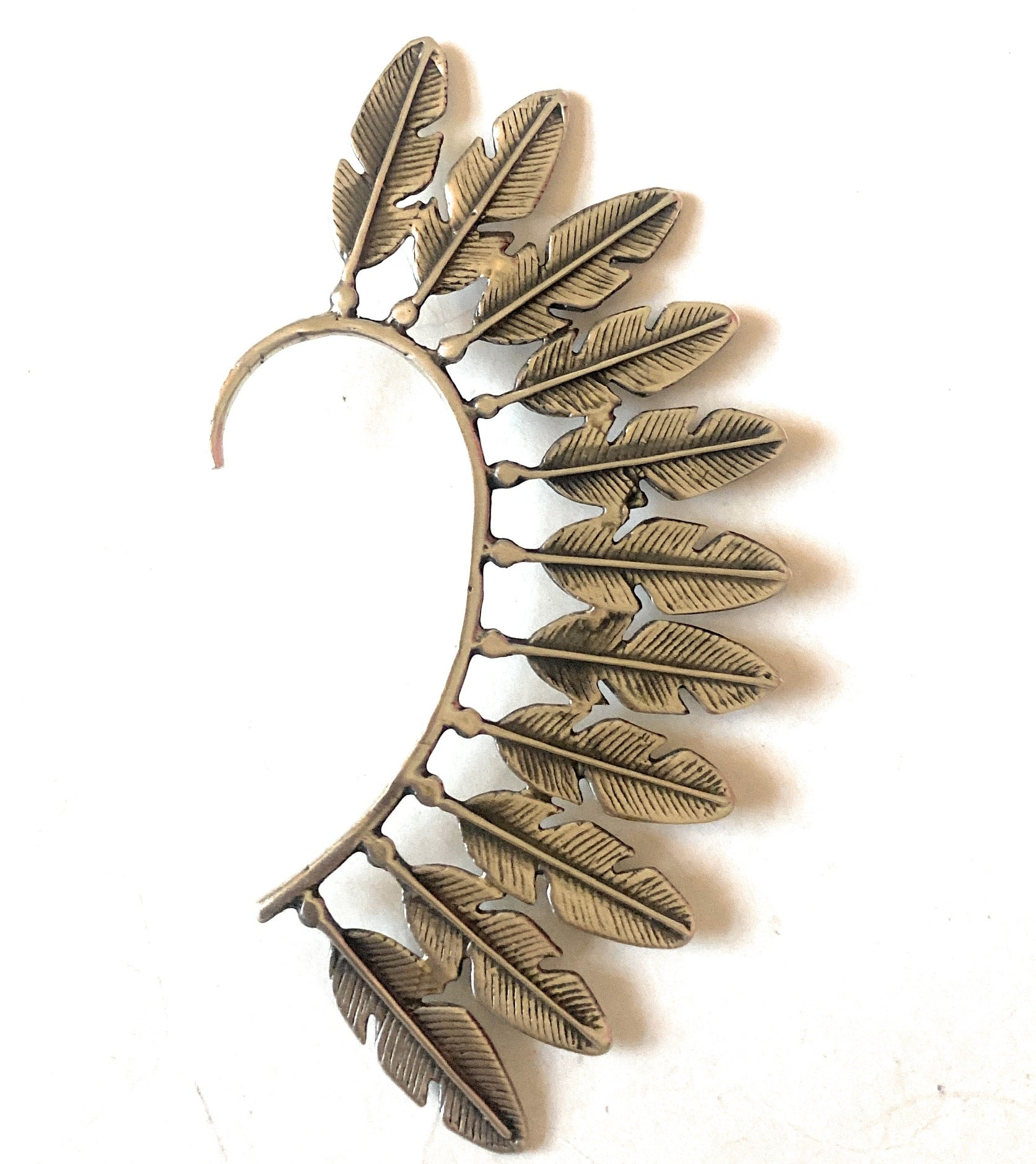 Handcrafted Sterling Silver Feather Cuff Earring