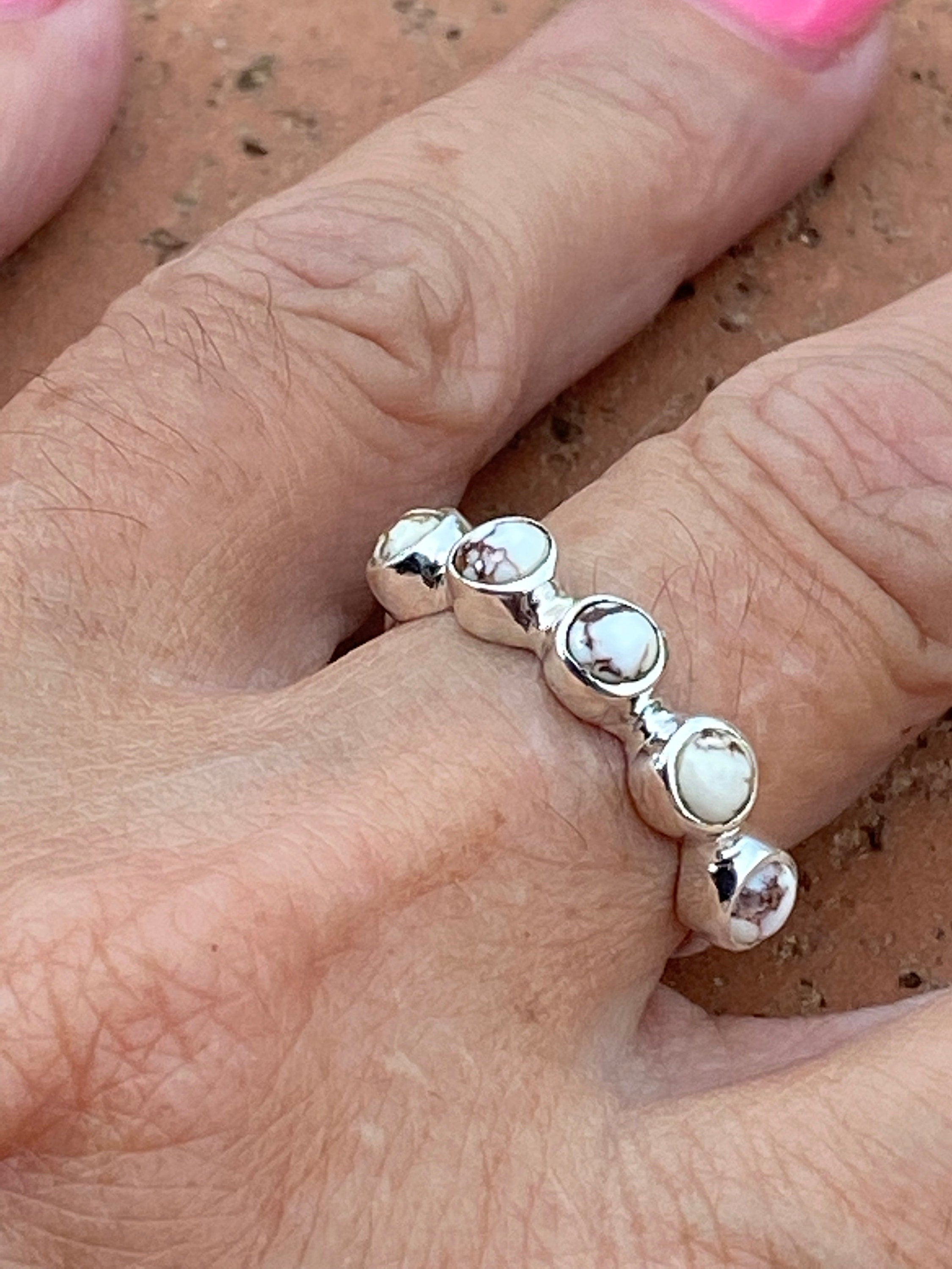 Wild Horse & Sterling Silver Stacker Band