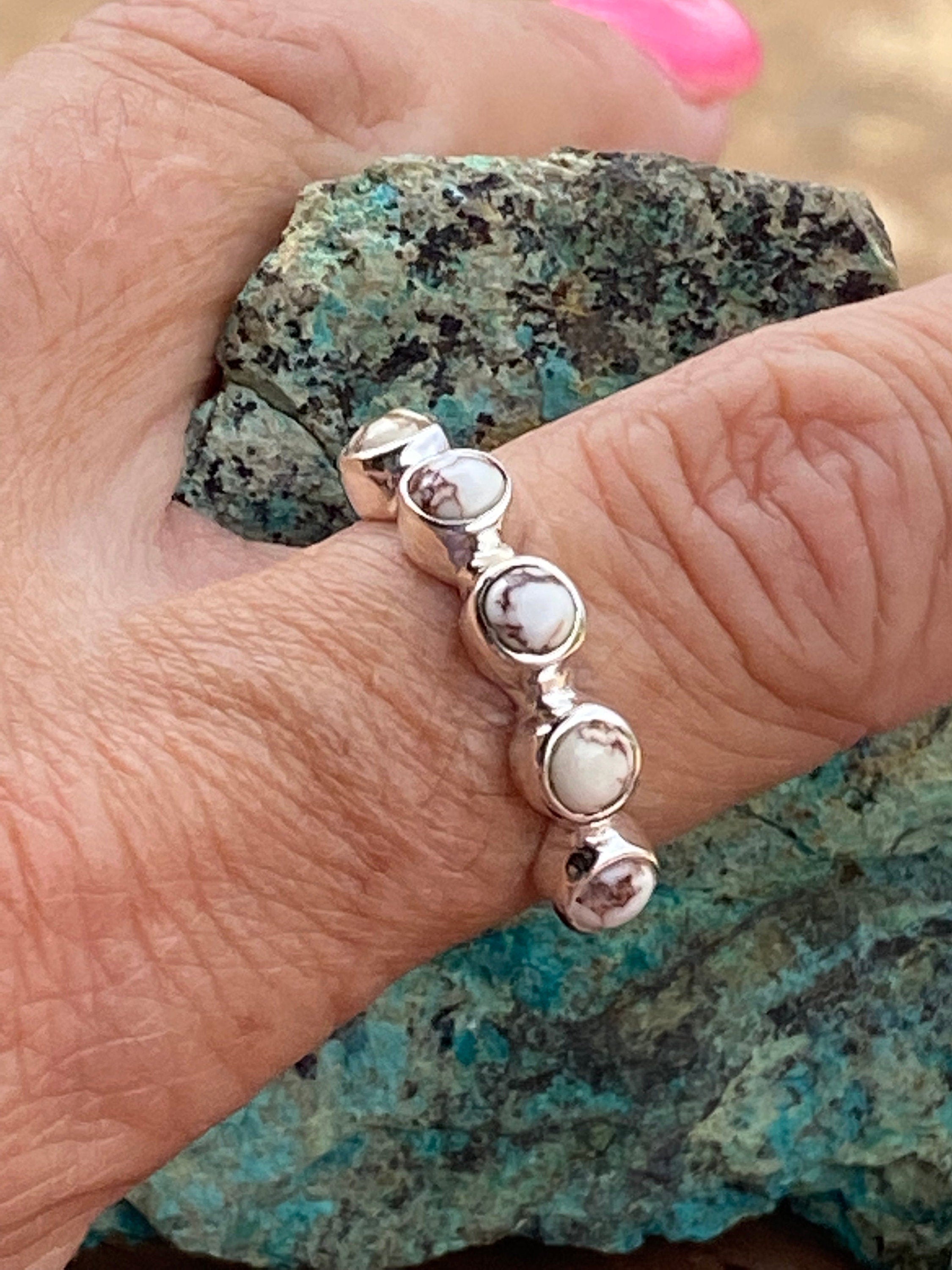 Wild Horse & Sterling Silver Stacker Band
