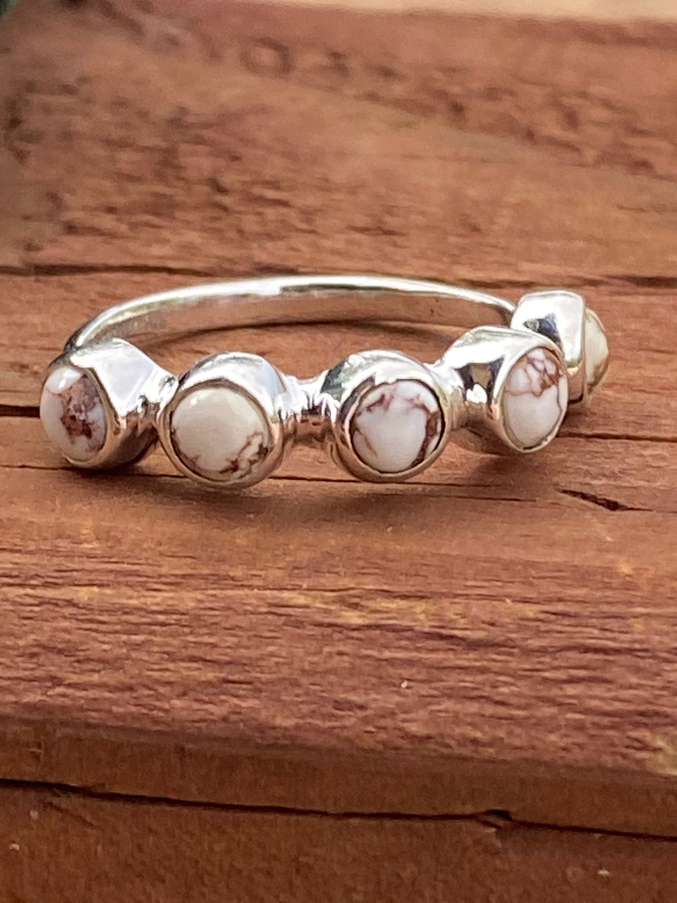 Wild Horse & Sterling Silver Stacker Band