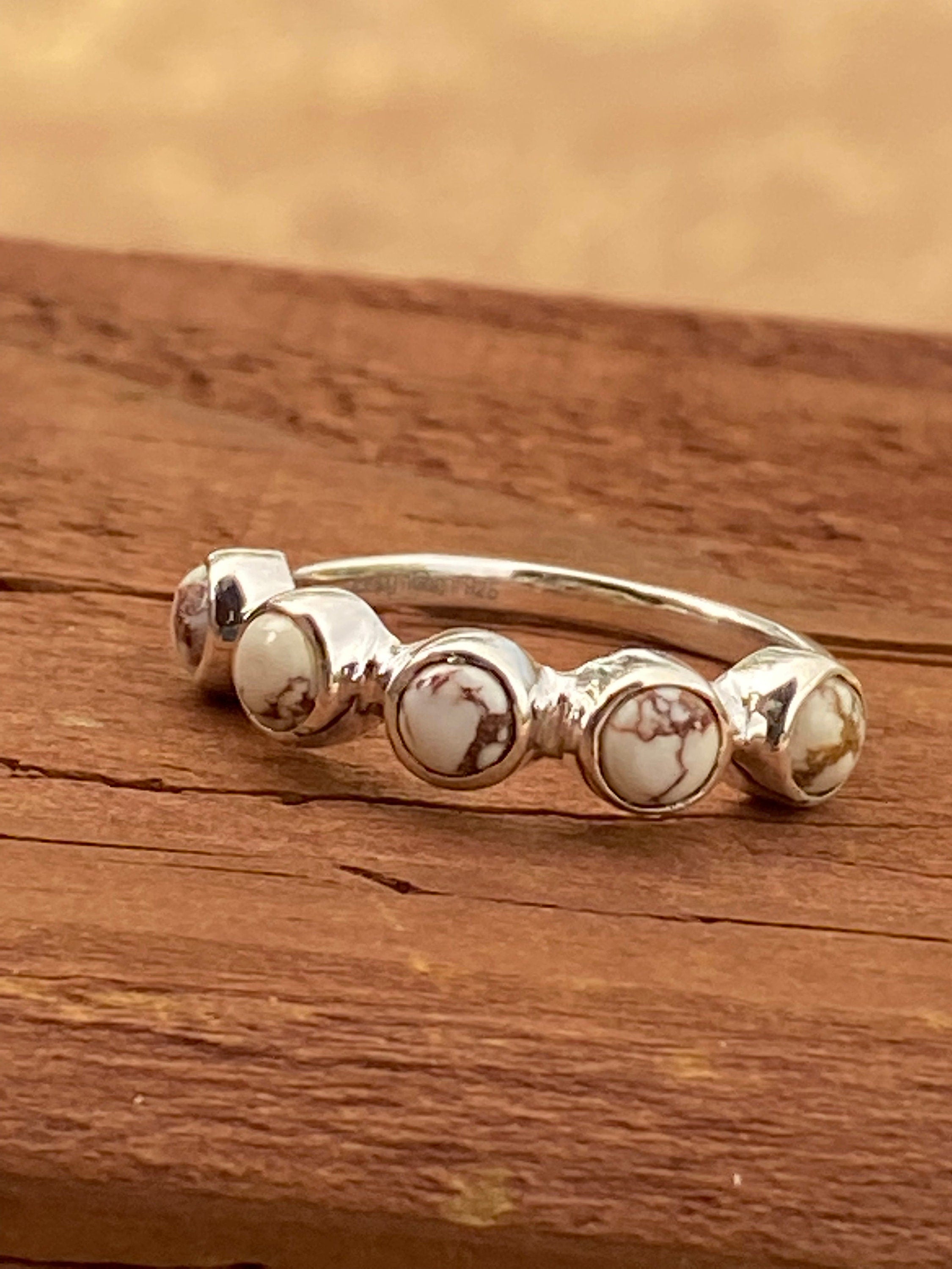 Wild Horse & Sterling Silver Stacker Band