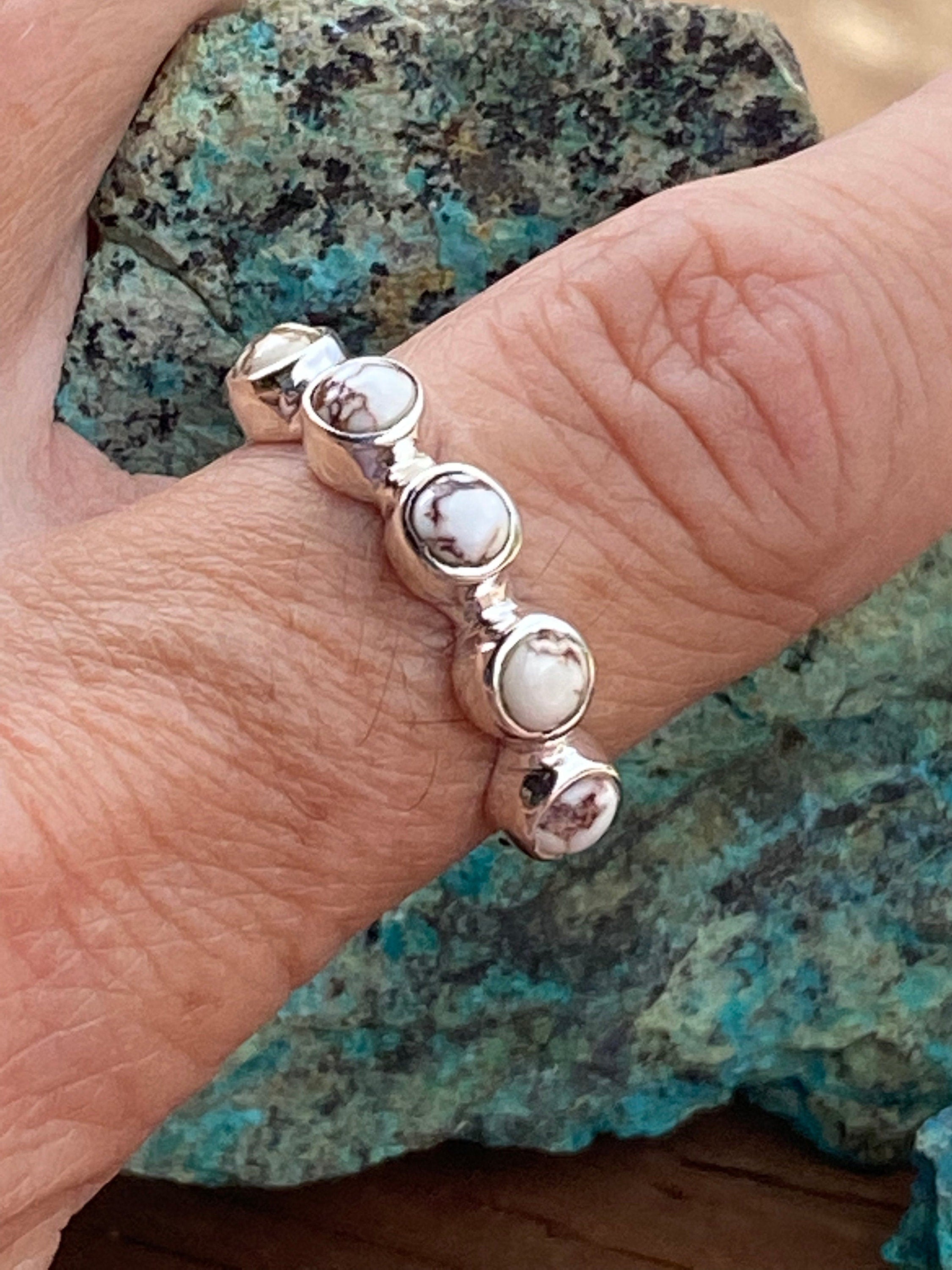 Wild Horse & Sterling Silver Stacker Band