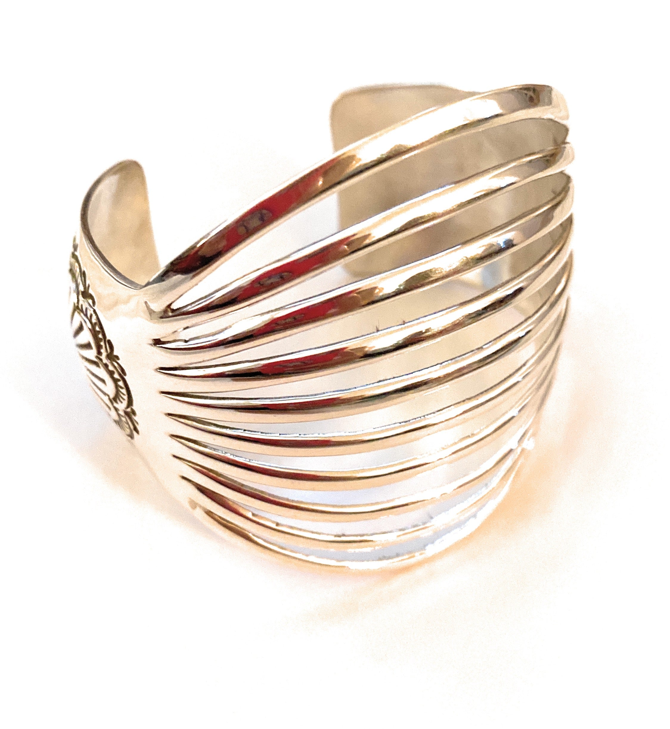 Handcrafted & Hand Stamped Sterling Silver Cuff Bracelet