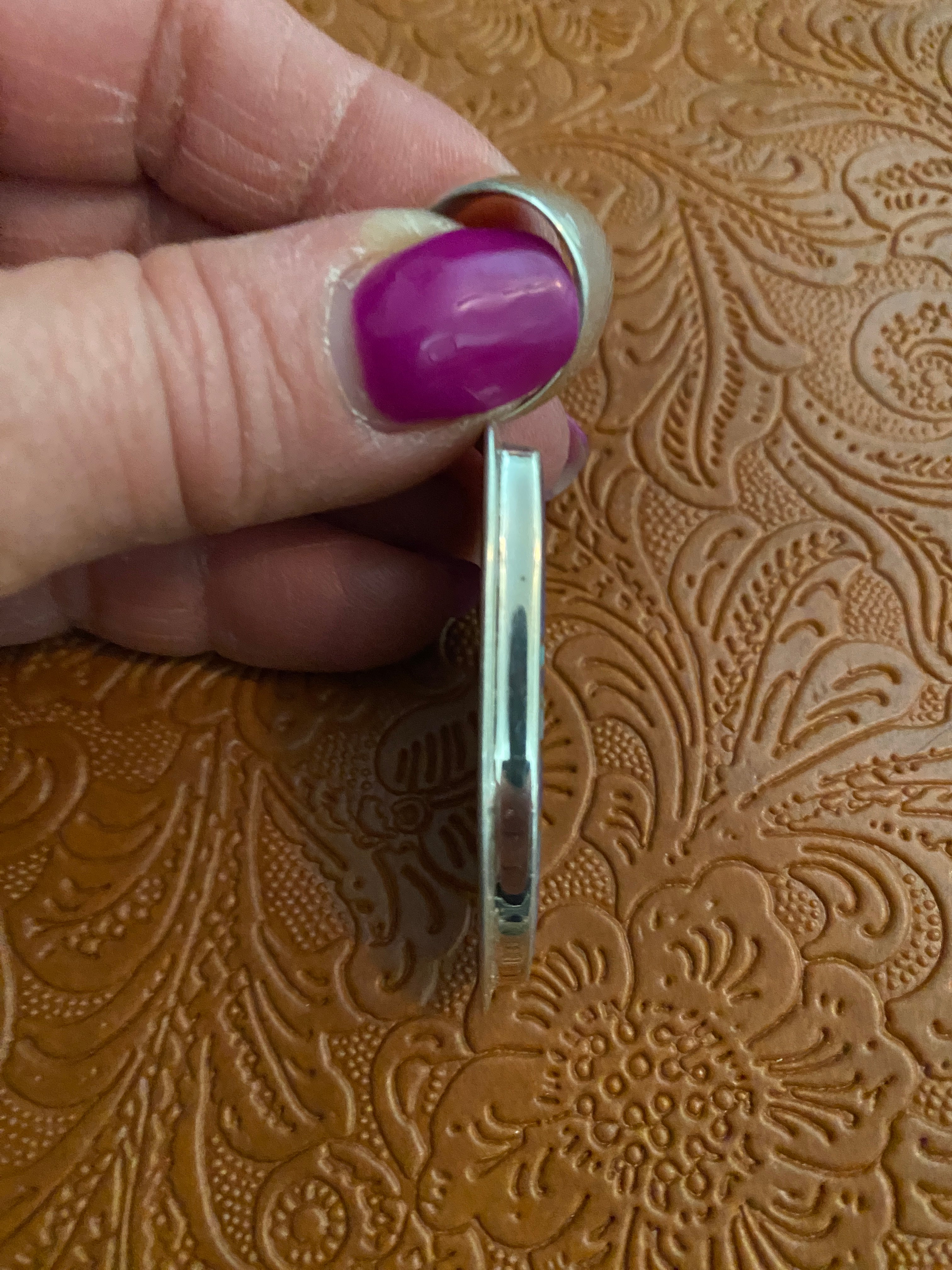 Handcrafted Lapis, Turquoise, Blue Opal Shield Pendant 2.5”