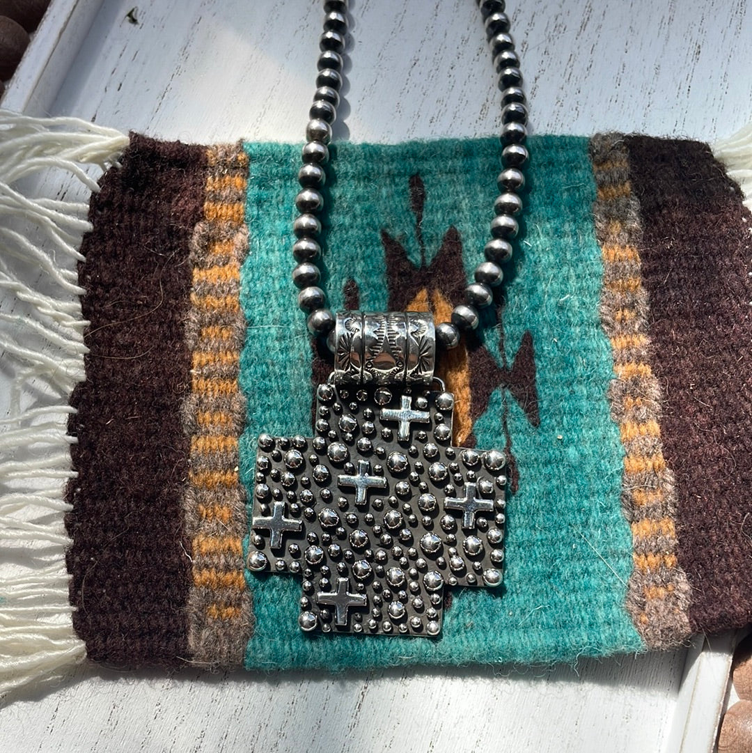 Beautiful Handcrafted Sterling Silver Cross Pendant by Akee Douglas