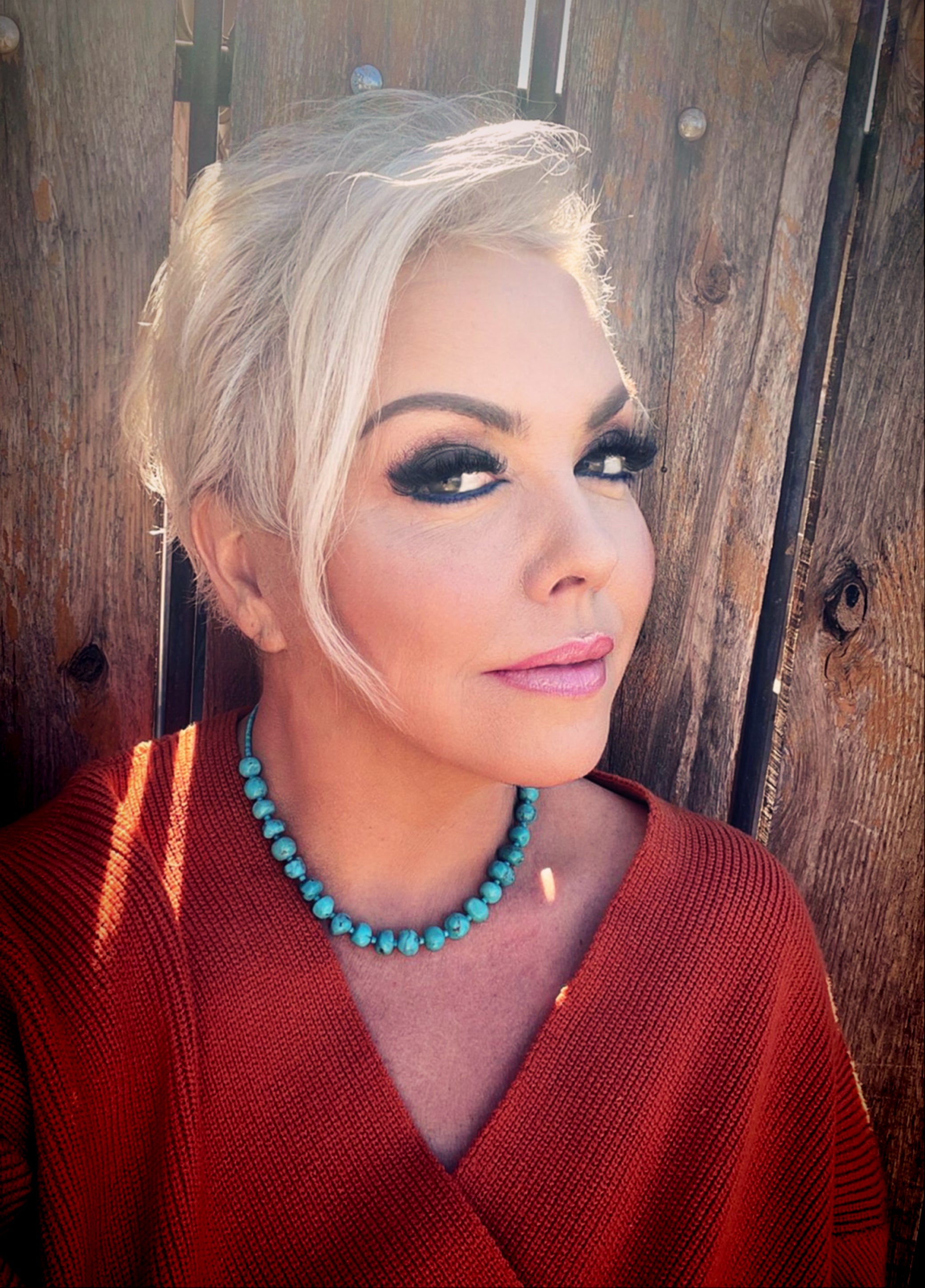 Handcrafted Sterling Silver Blue Turquoise Round Bead 16” Necklace