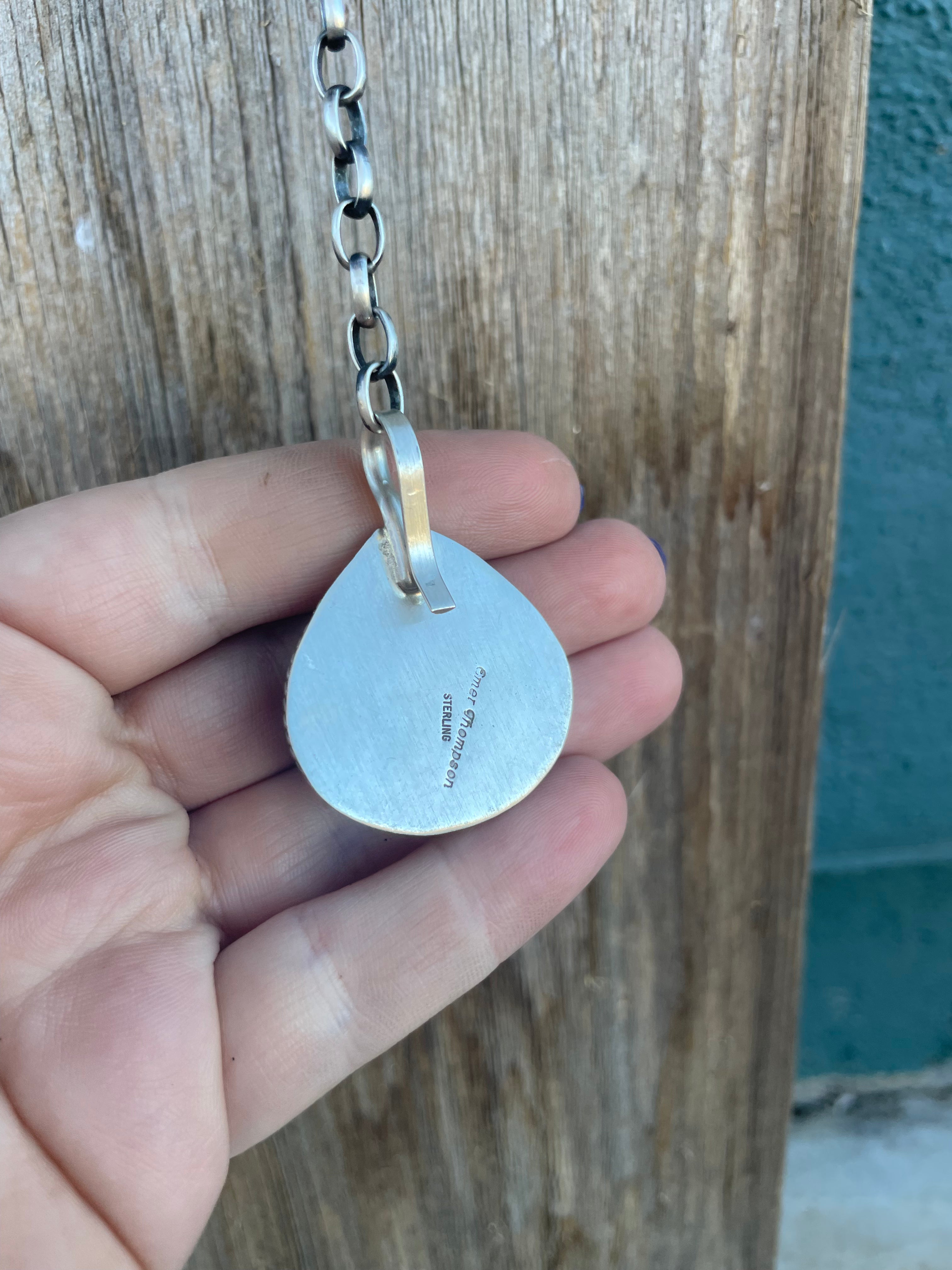 Navajo Handmade Purple Spiny And Sterling Silver Necklace By Emer Thompson