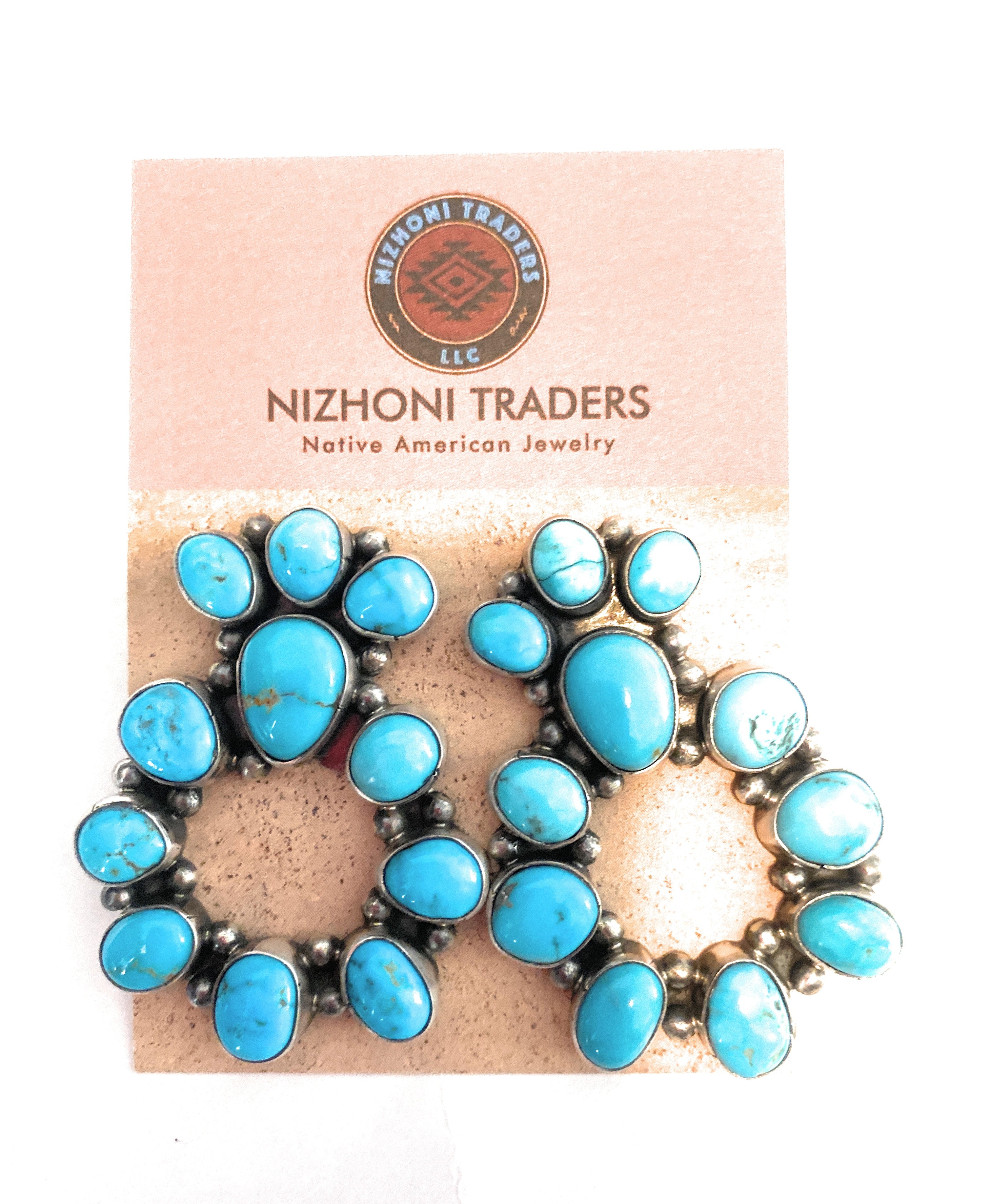 Handcrafted Sleeping Beauty Turquoise & Sterling Silver Dangle Earrings