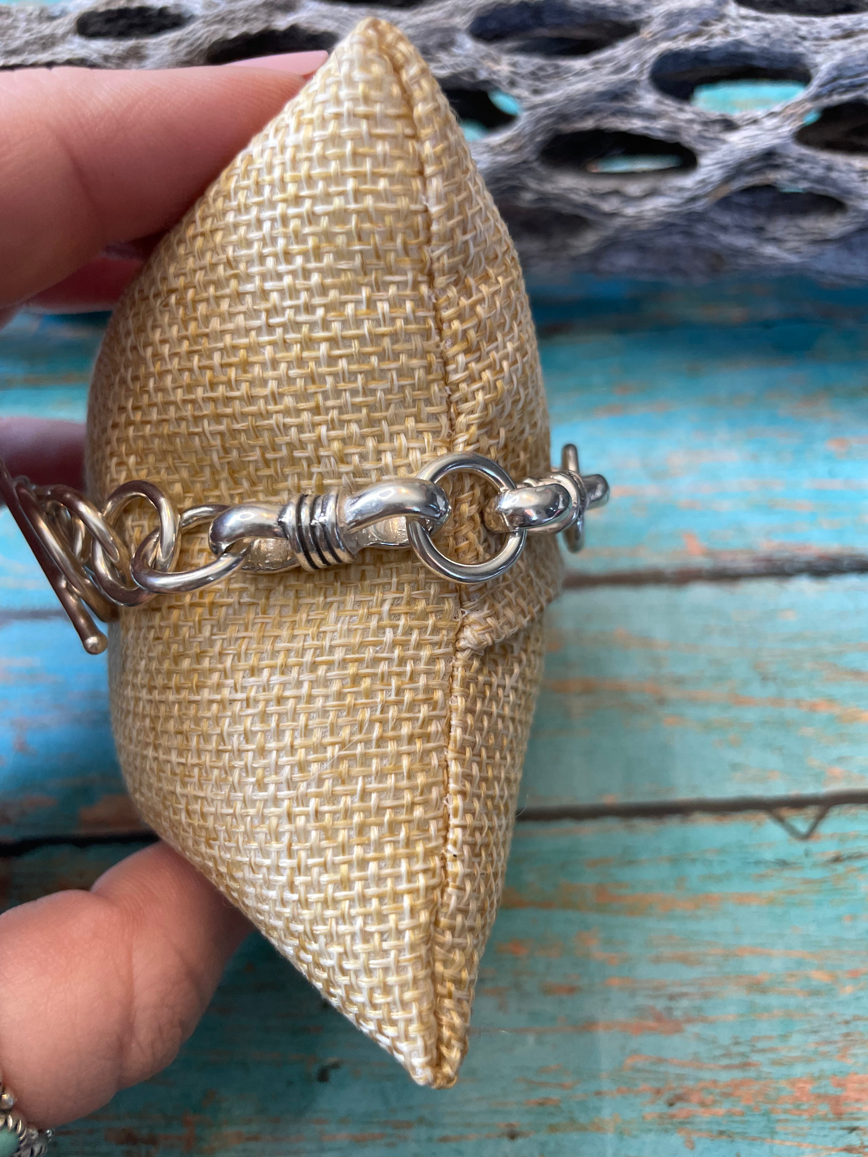 Handcrafted Link Sterling Silver Bracelet