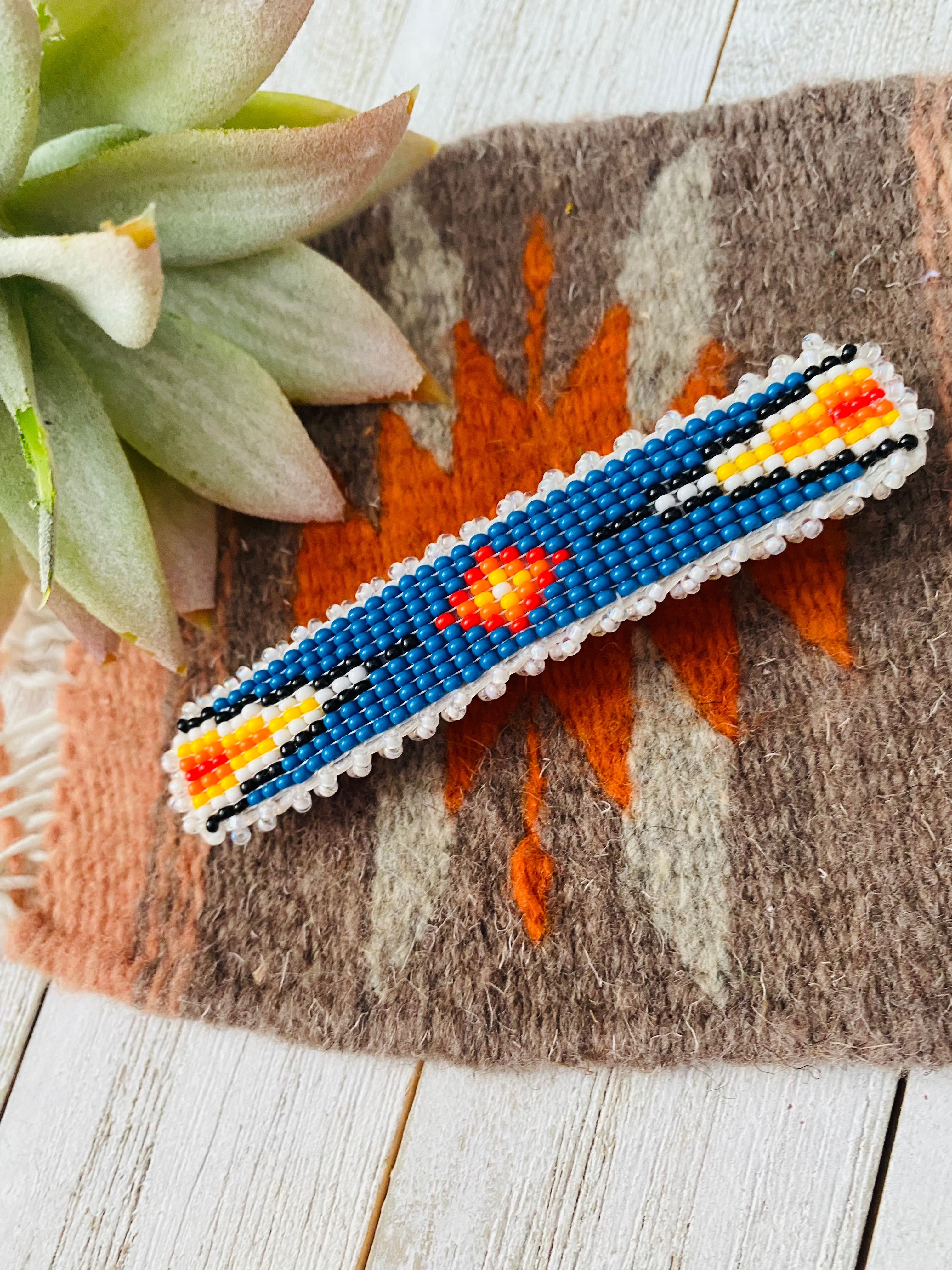 Navajo Handmade Beaded Barrette