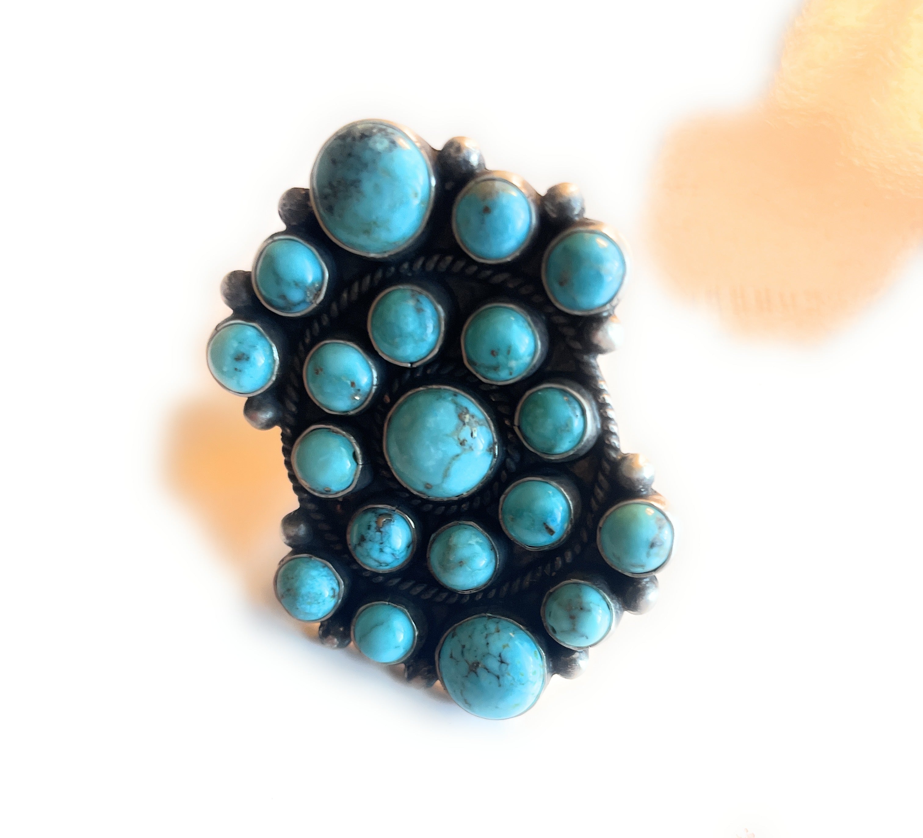 Handcrafted Sterling Silver & Turquoise Adjustable Ring