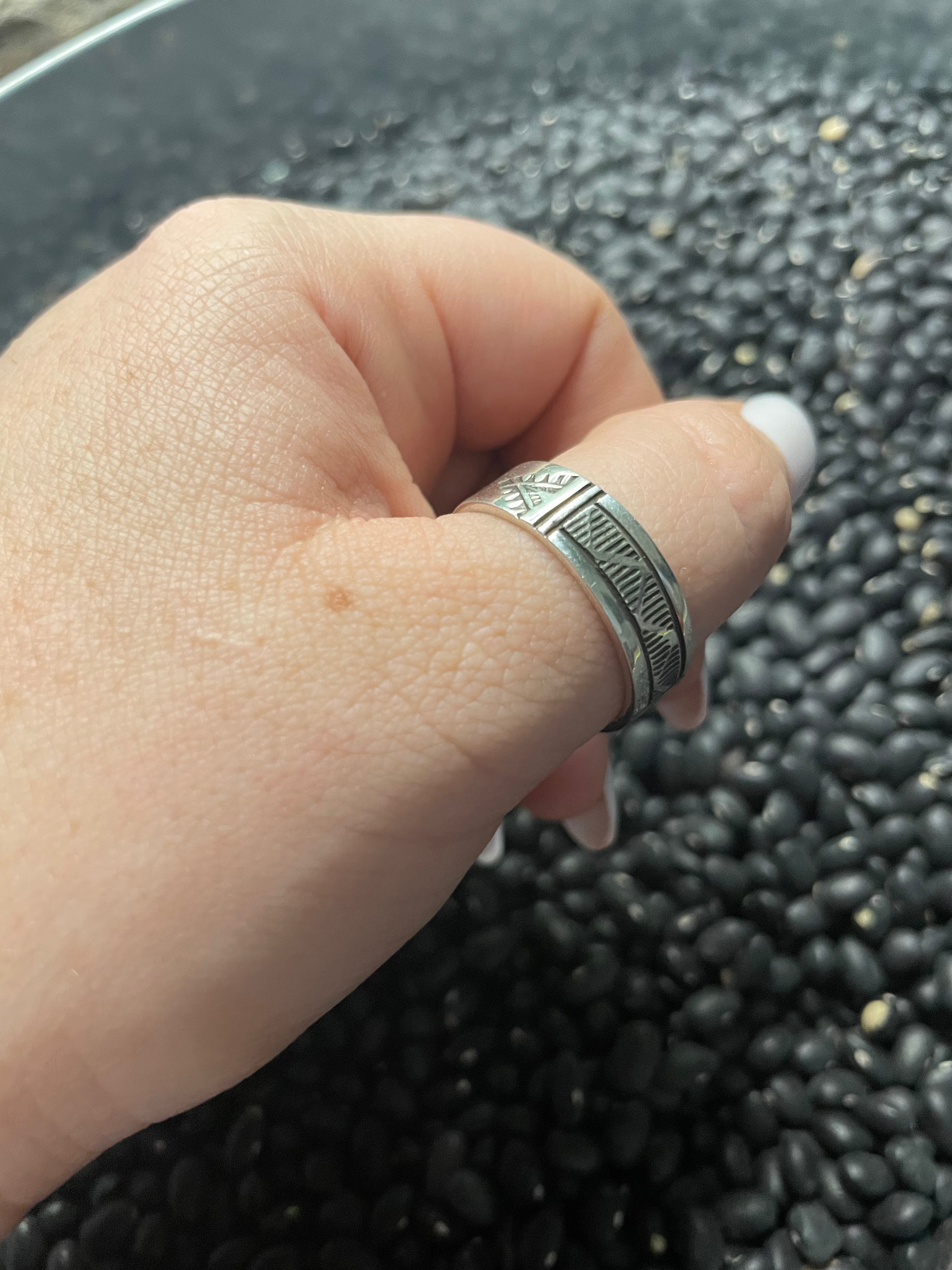 Handcrafted Sterling Silver Mixed Designs Bands Signed