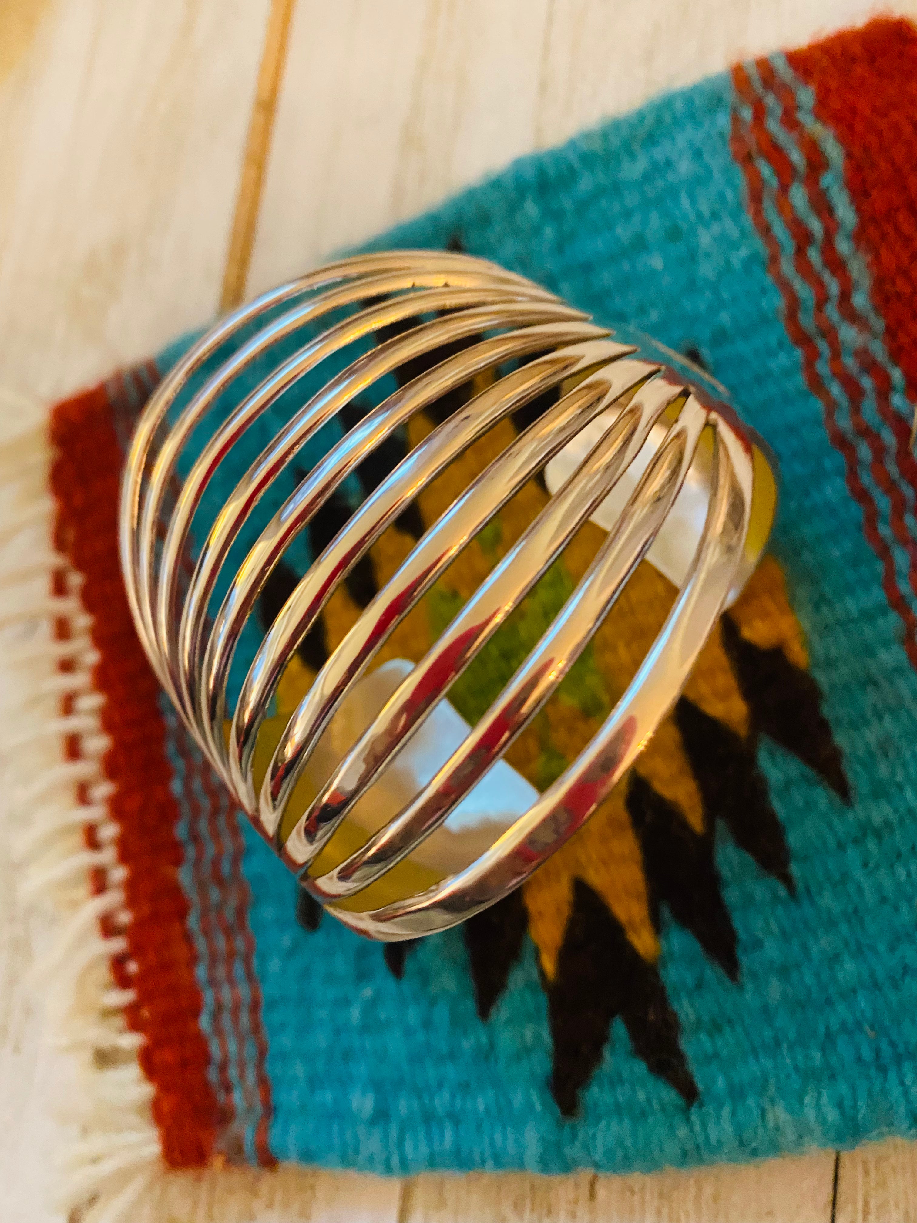 Handcrafted & Hand Stamped Sterling Silver Cuff Bracelet